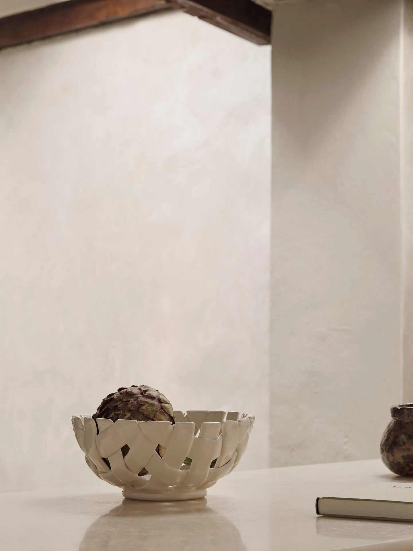 Plait Bowl - Off-White, Ceramic