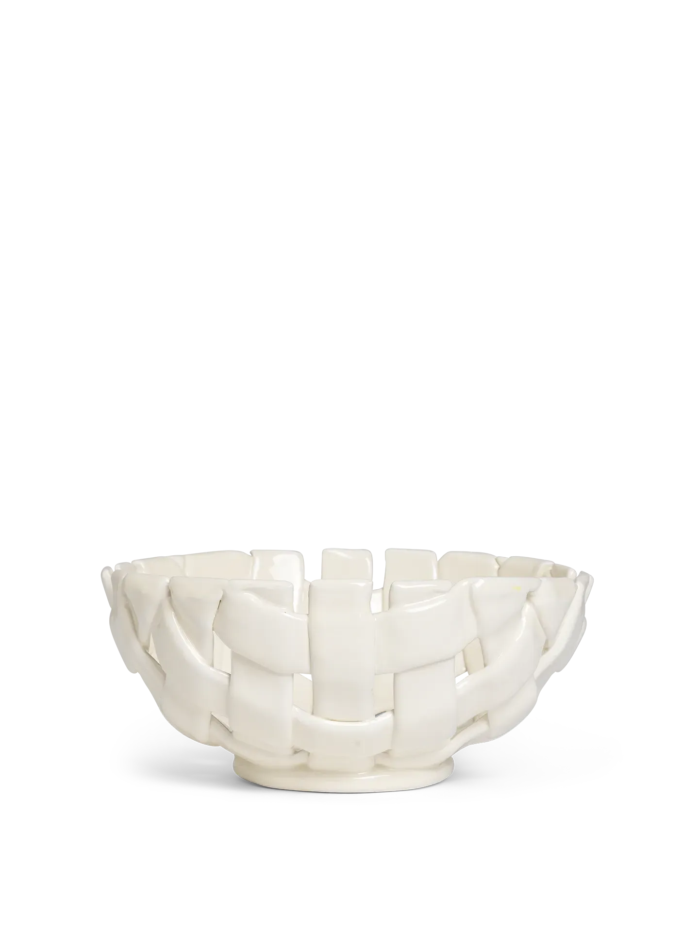 Plait Bowl - Off-White, Ceramic