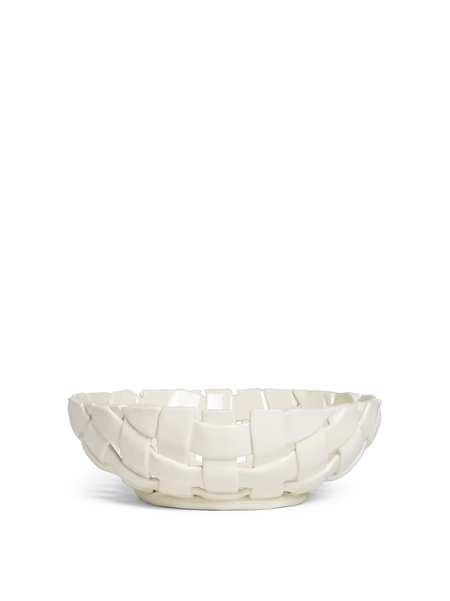 Plait Bowl - Off-White, Ceramic