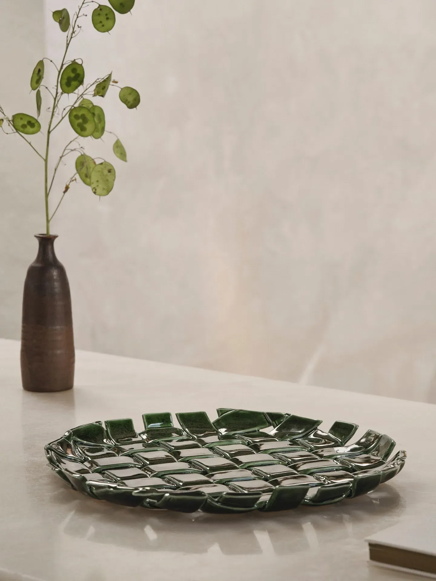 Plait Platter - Emerald Green