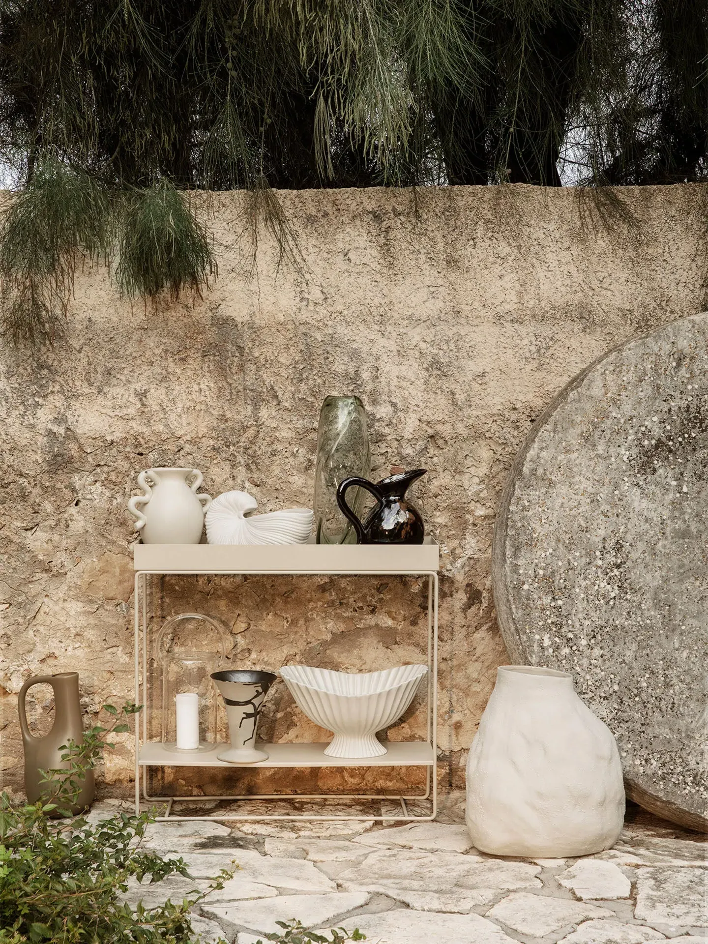 Plant Box Two-Tier Console Table - Cashmere