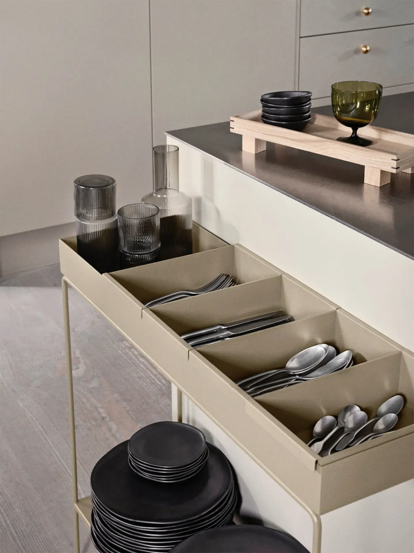 Plant Box Two-Tier Console Table - Cashmere