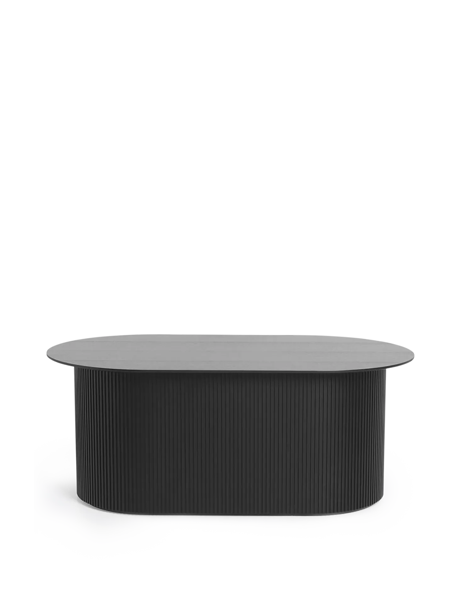 Podia Oval Coffee Table with Storage - Black image