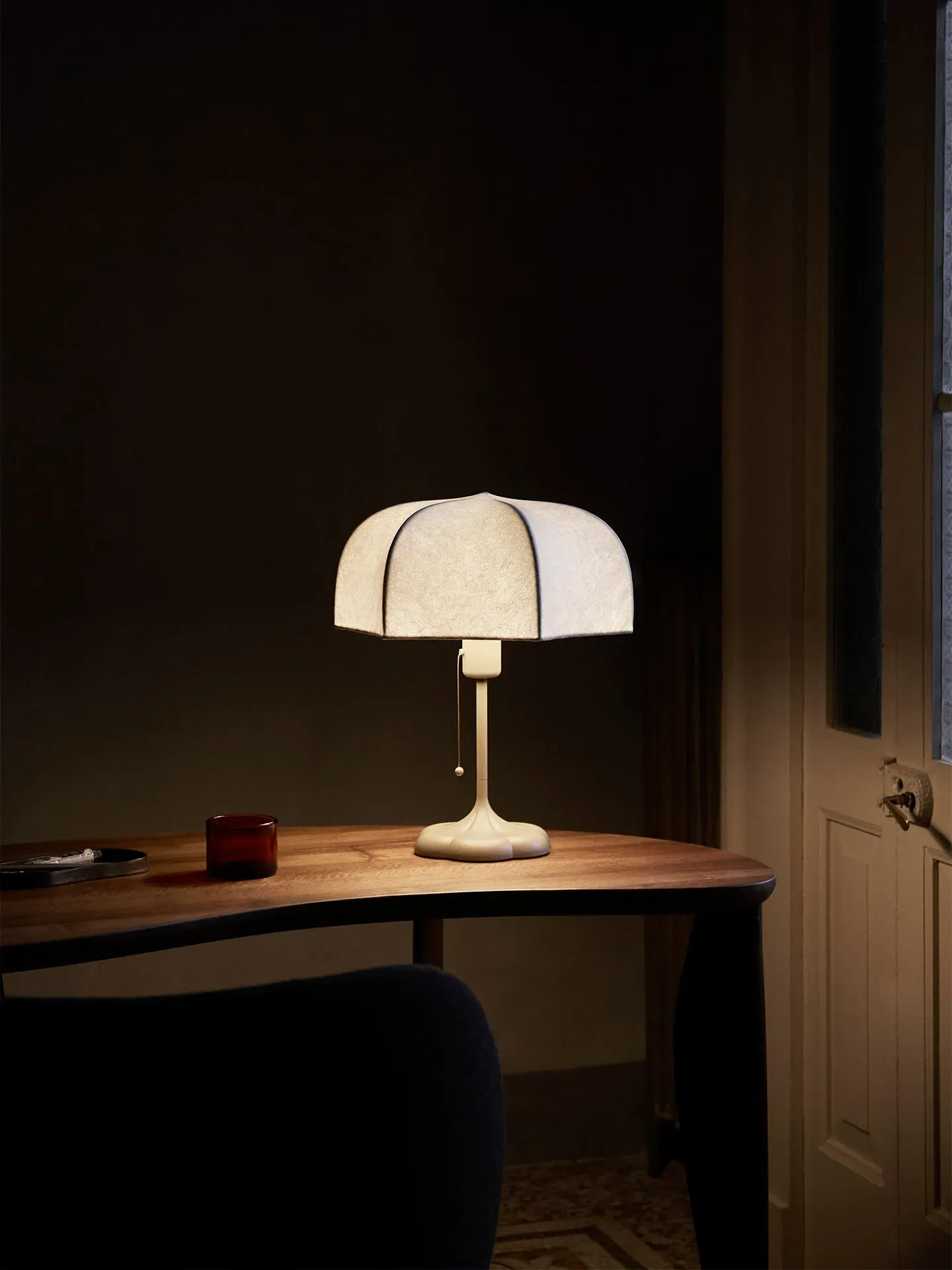 Poem Table Lamp - White, Cashmere