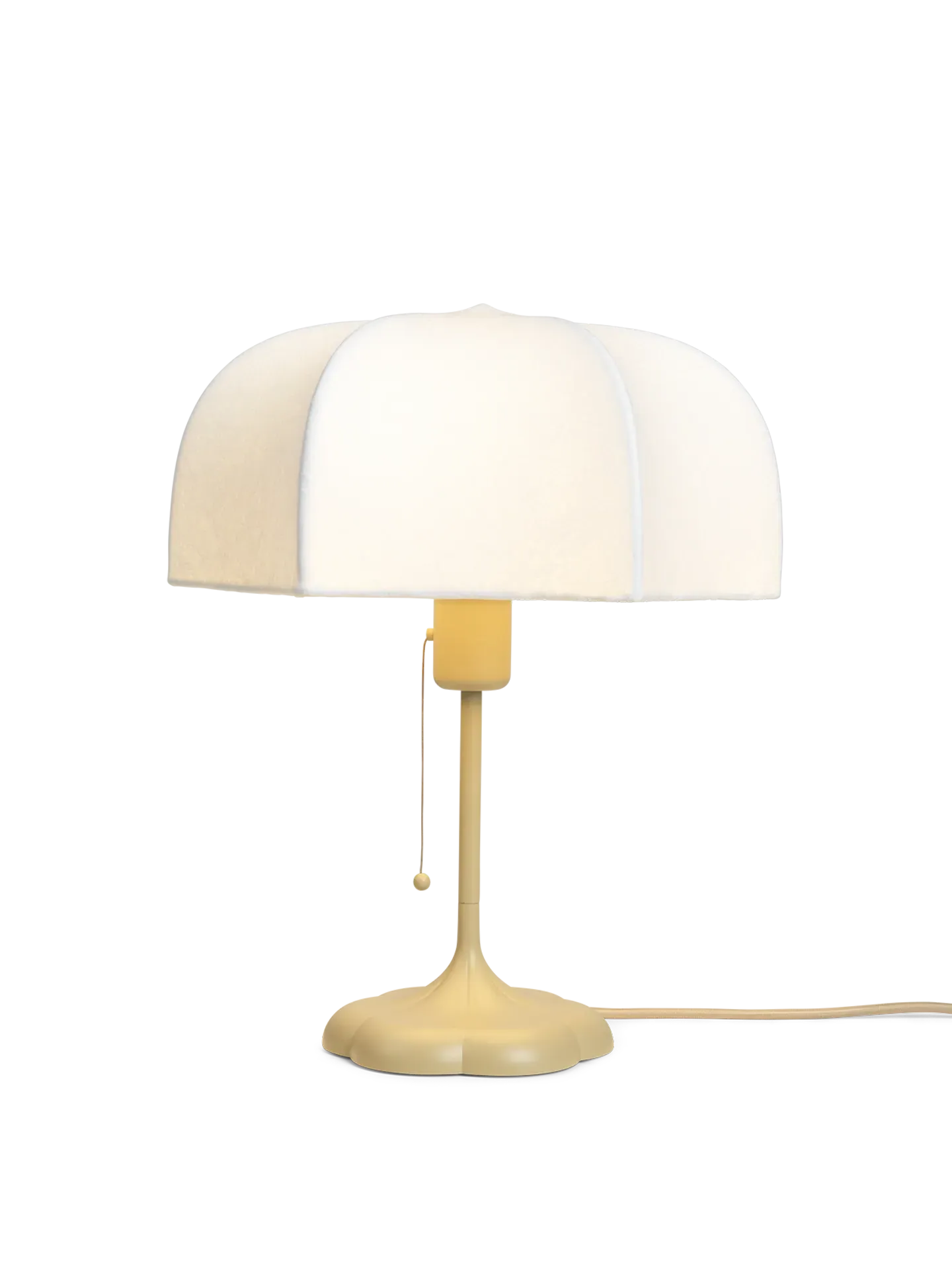 Poem Table Lamp - White, Cashmere