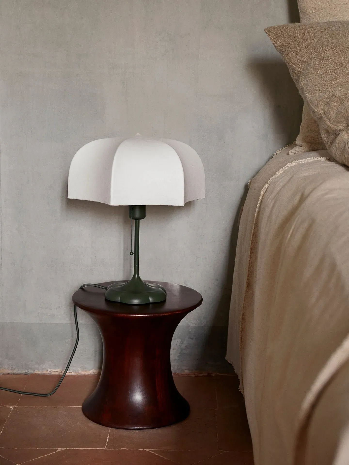 Poem Table Lamp - White, Grass Green