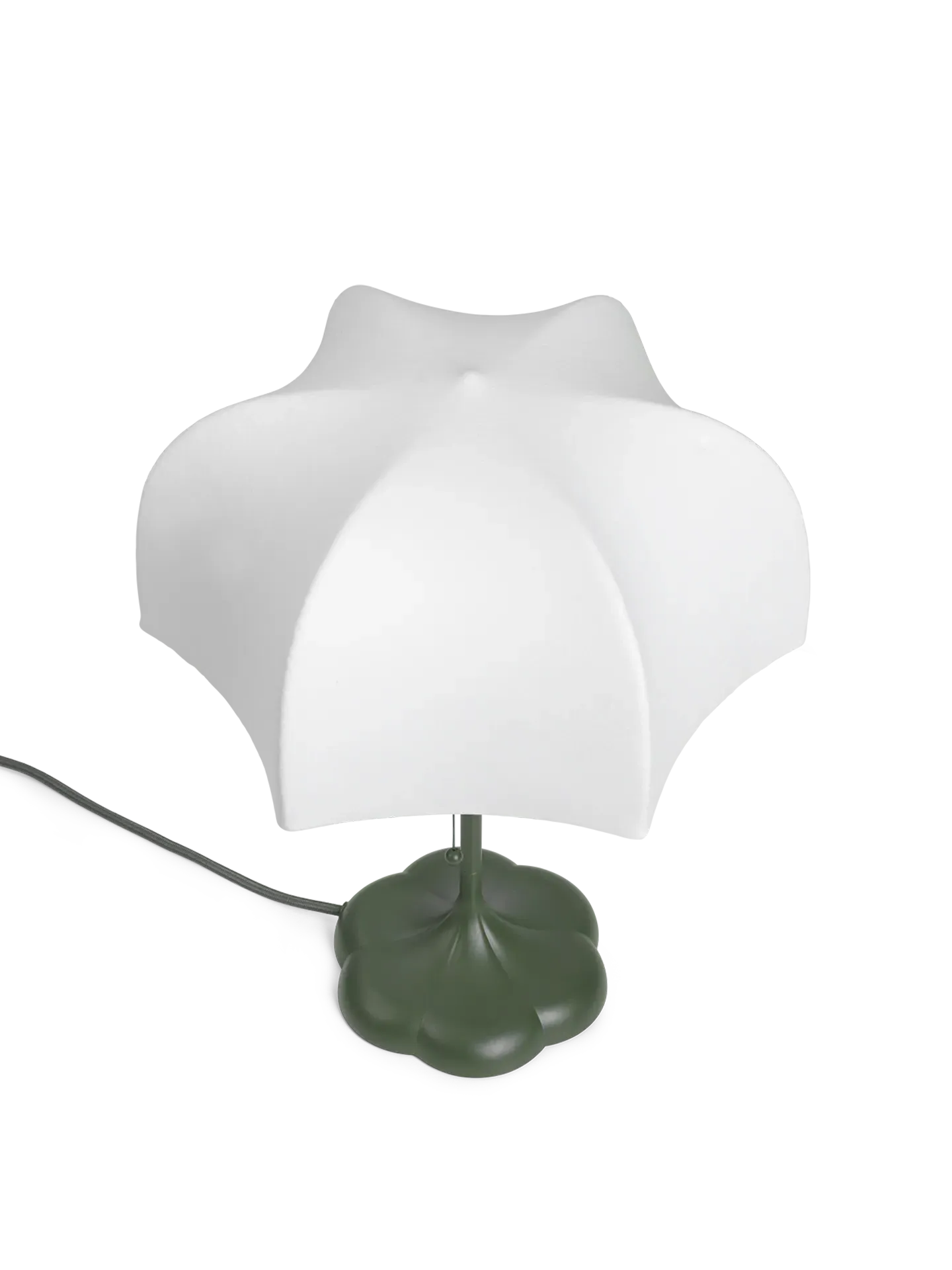 Poem Table Lamp - White, Grass Green