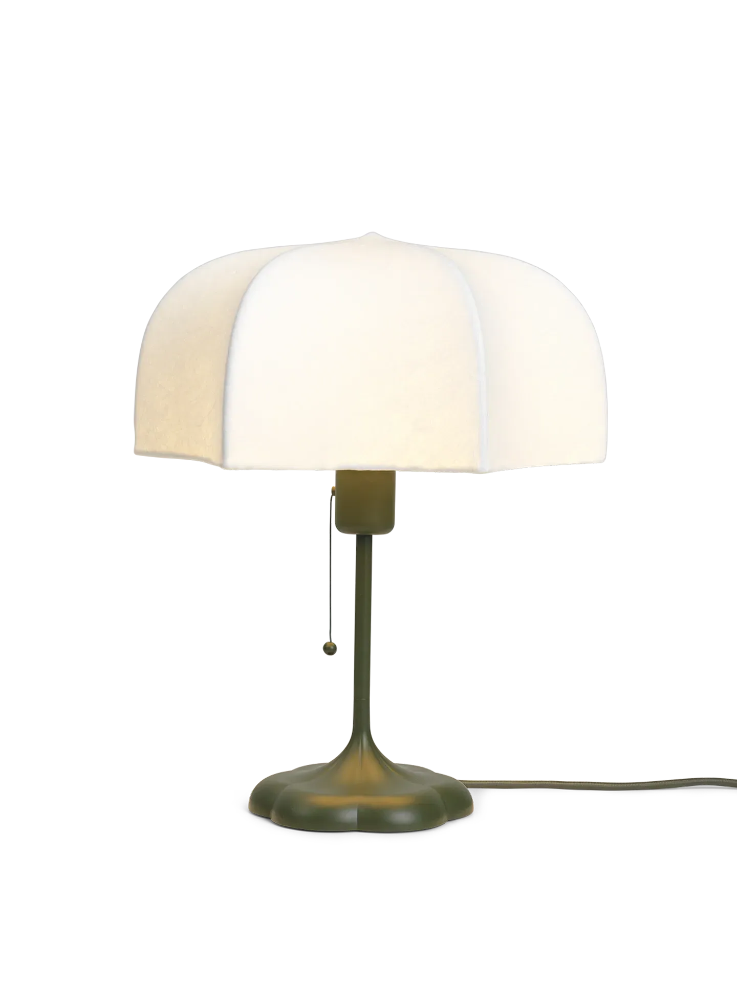 Poem Table Lamp - White, Grass Green