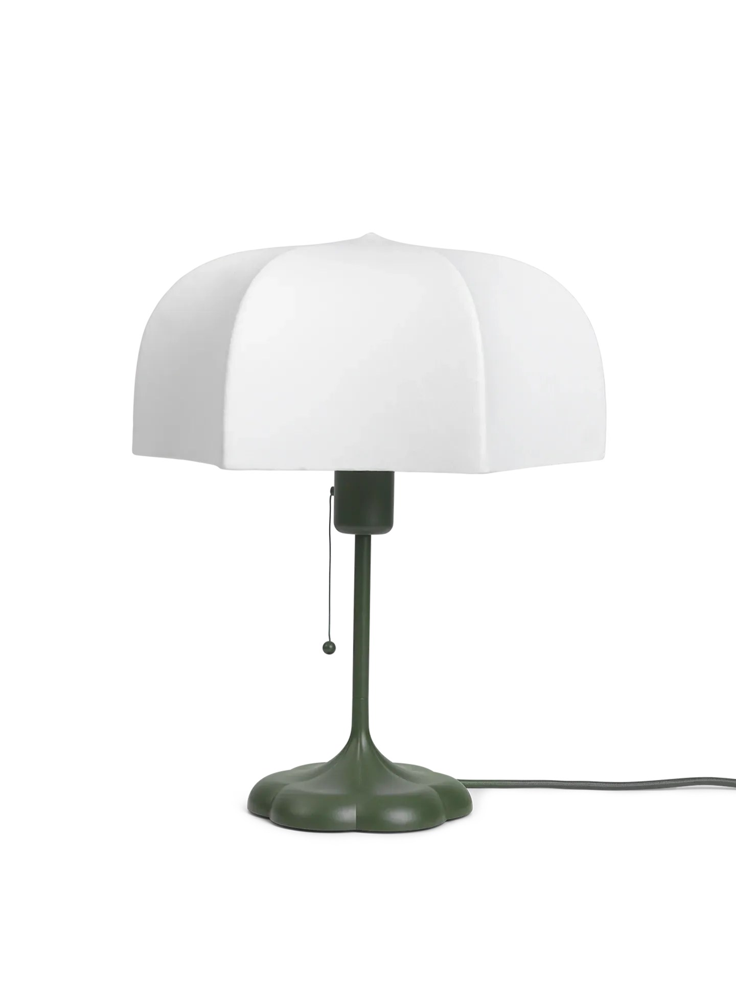 Poem Table Lamp - White, Grass Green