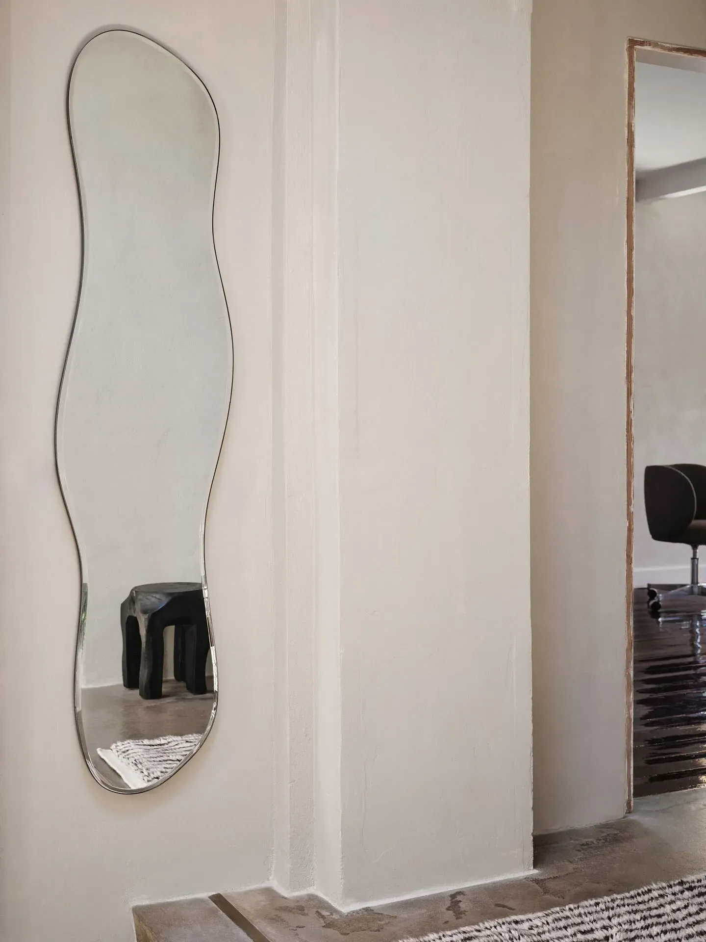 Pond Full Size Mirror - Dark Chrome