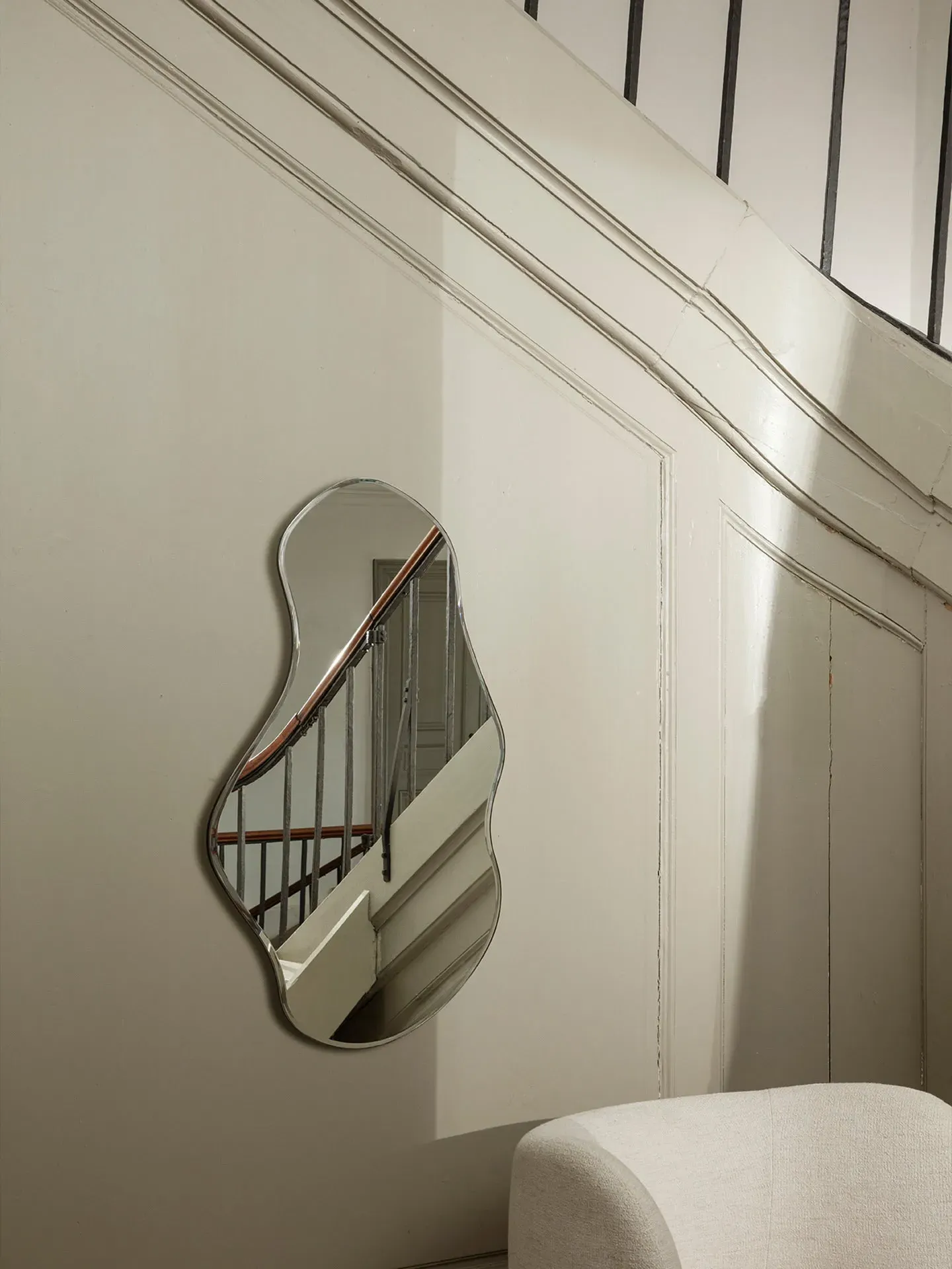 Pond Large Mirror - Dark Chrome