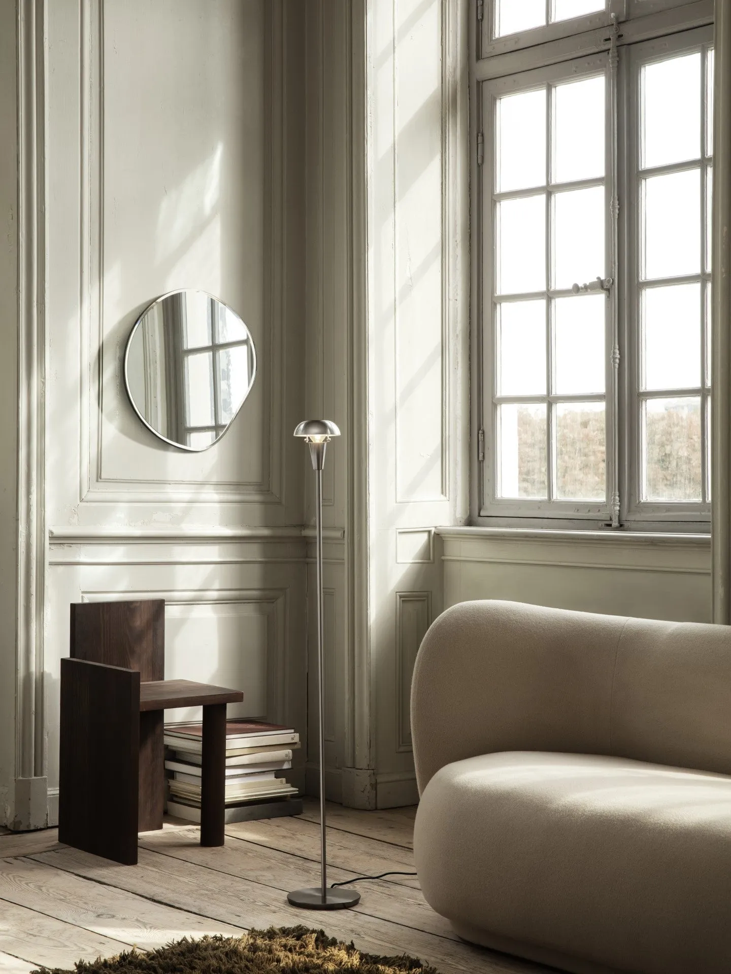 Pond Small Mirror - Dark Chrome