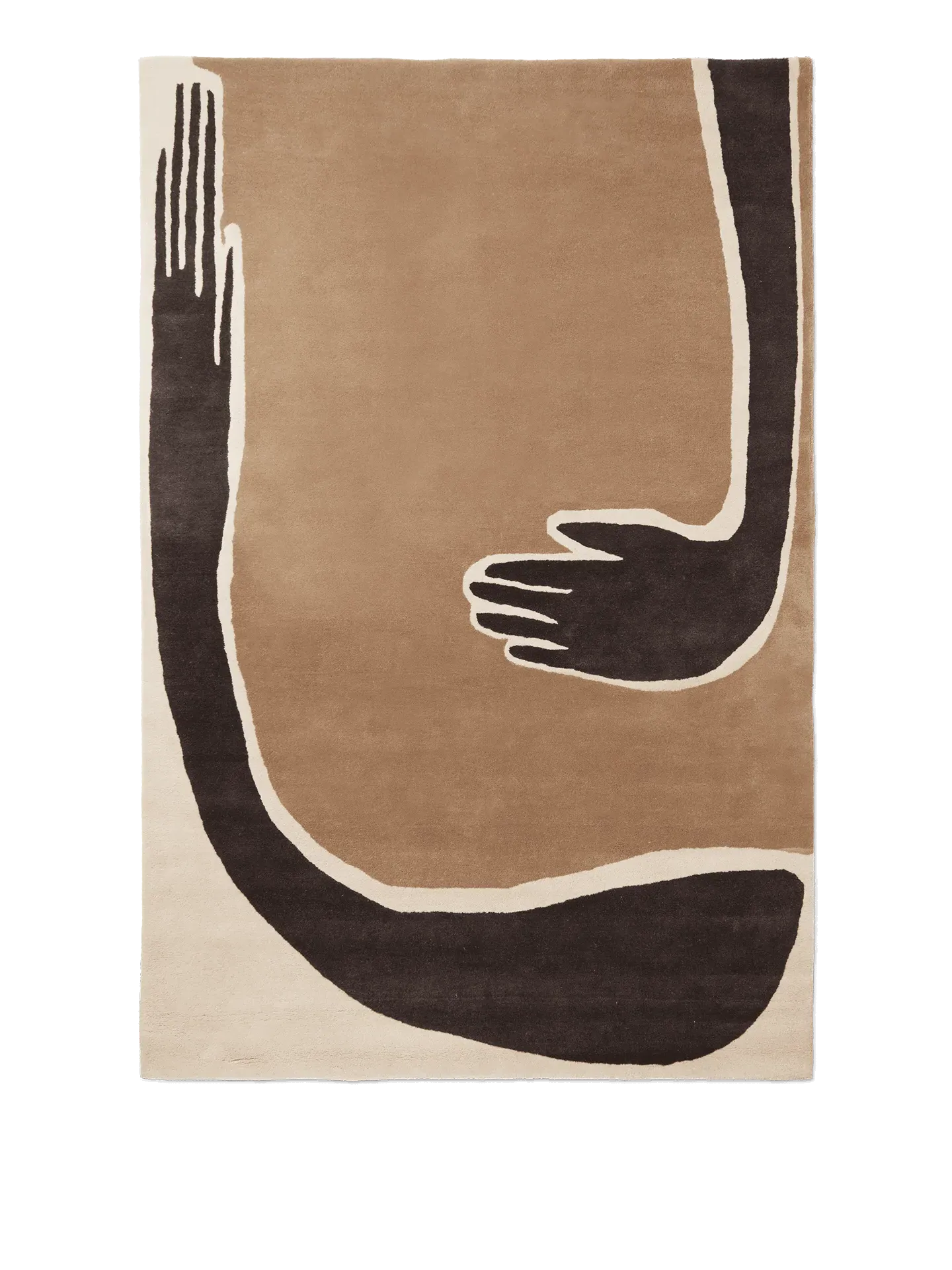 Pose Tufted Rug - Dark Coffee/Off-white