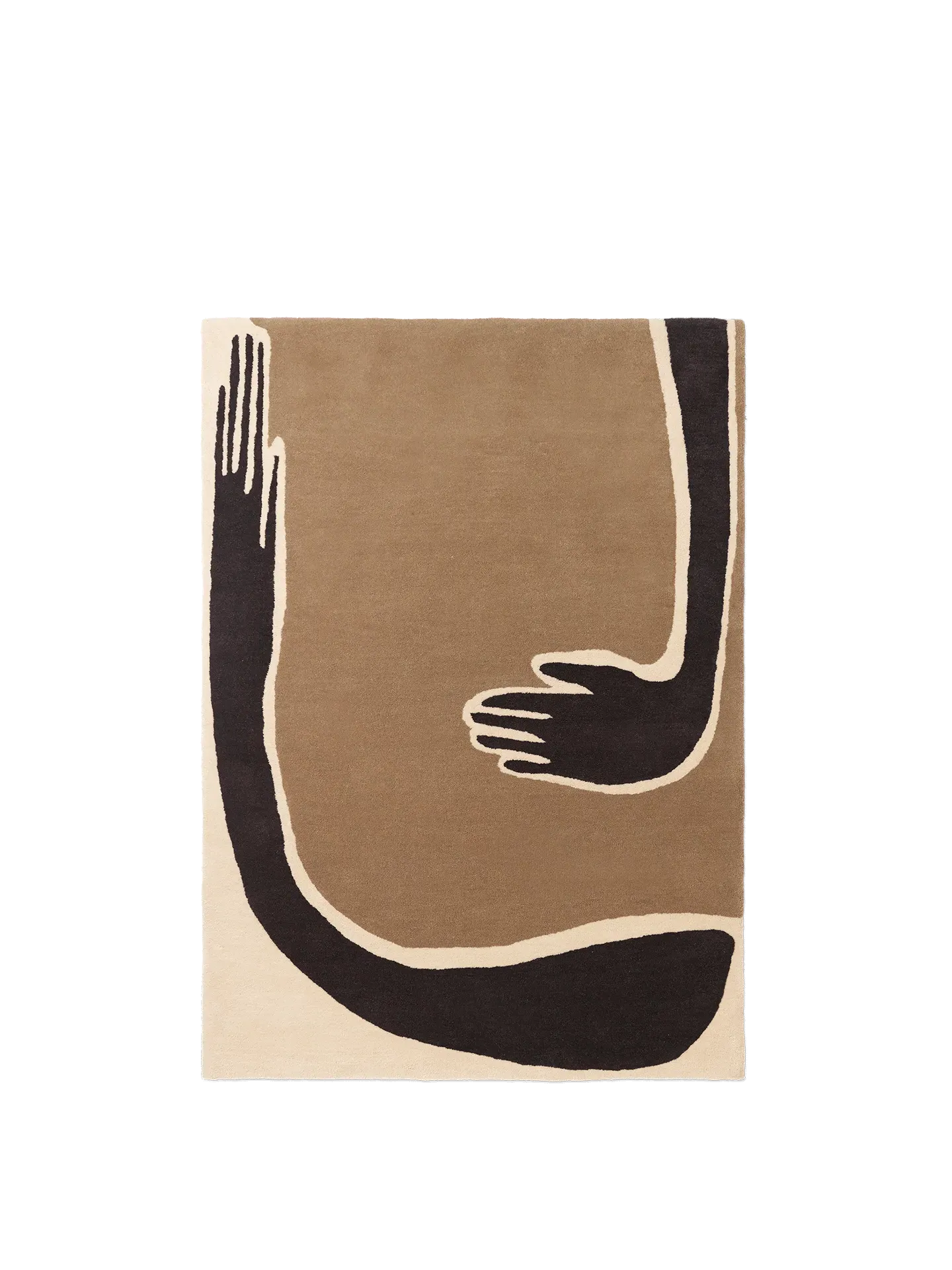 Pose Tufted Rug - Dark Coffee/Off-white image