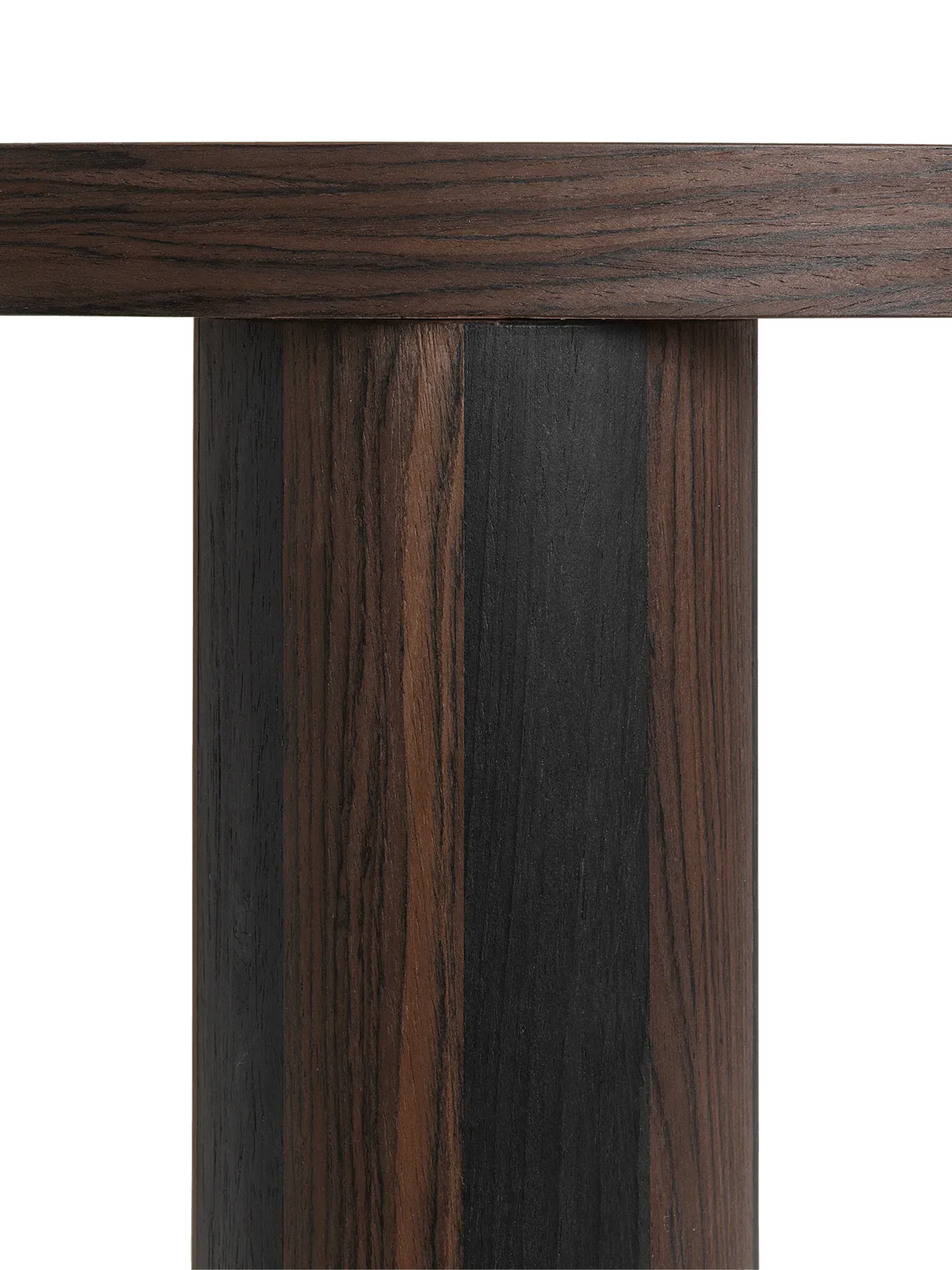 Post Large Round Coffee Table - Oak Veneer