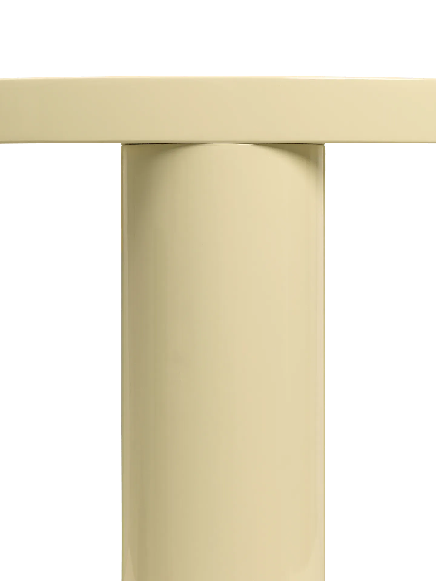 Post Small Round Coffee Table - Lemonade