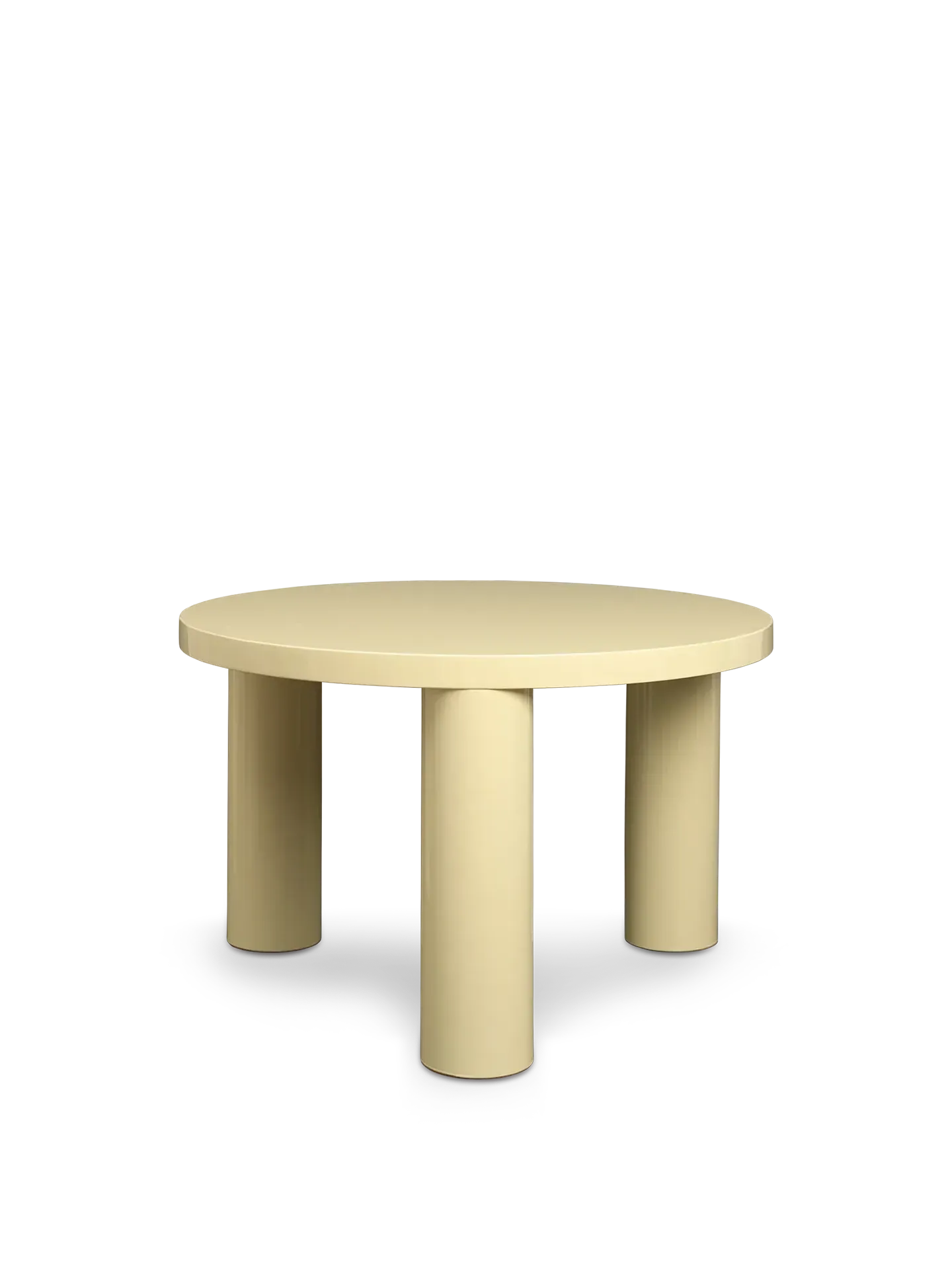 Post Small Round Coffee Table - Lemonade