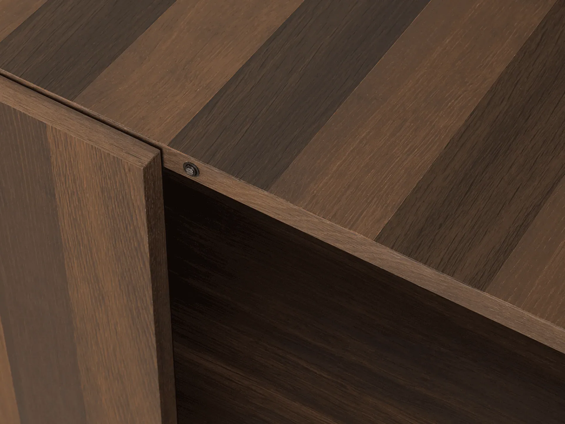 Post Storage Cabinet - Smoked Oak