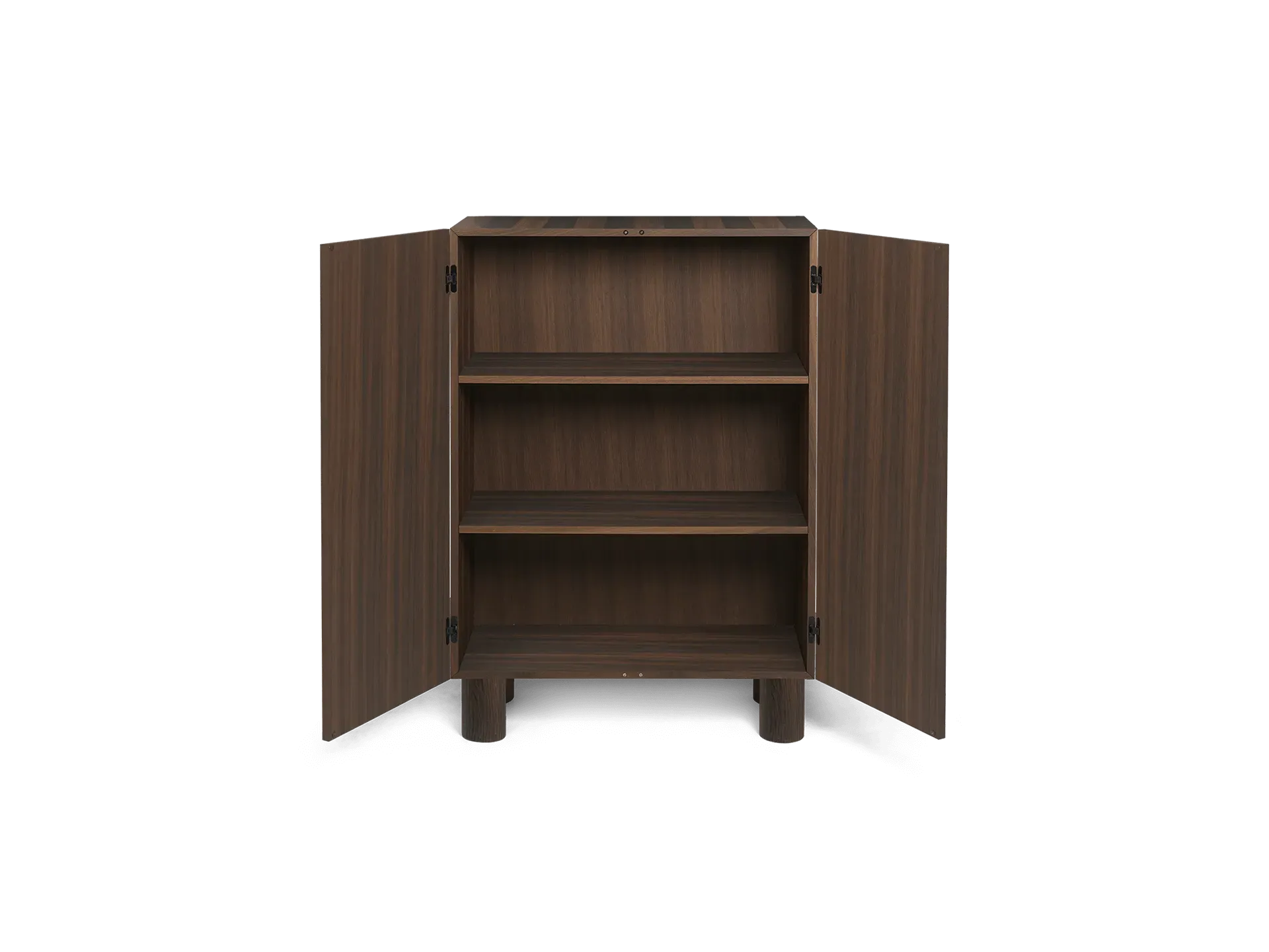 Post Storage Cabinet - Smoked Oak