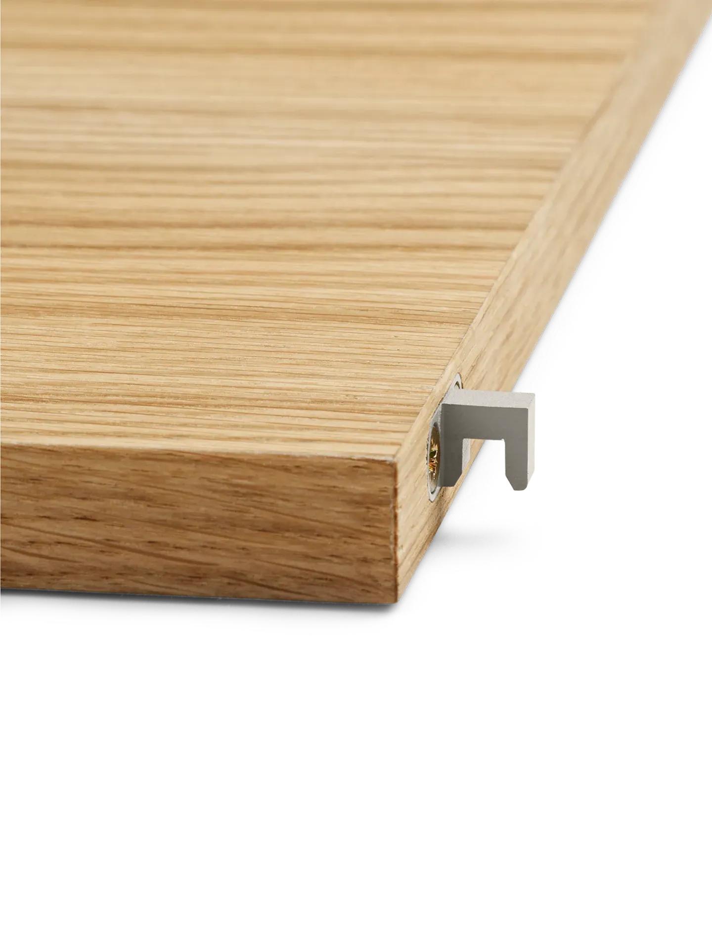 Punctual Wooden Shelf - Oak, Light Grey