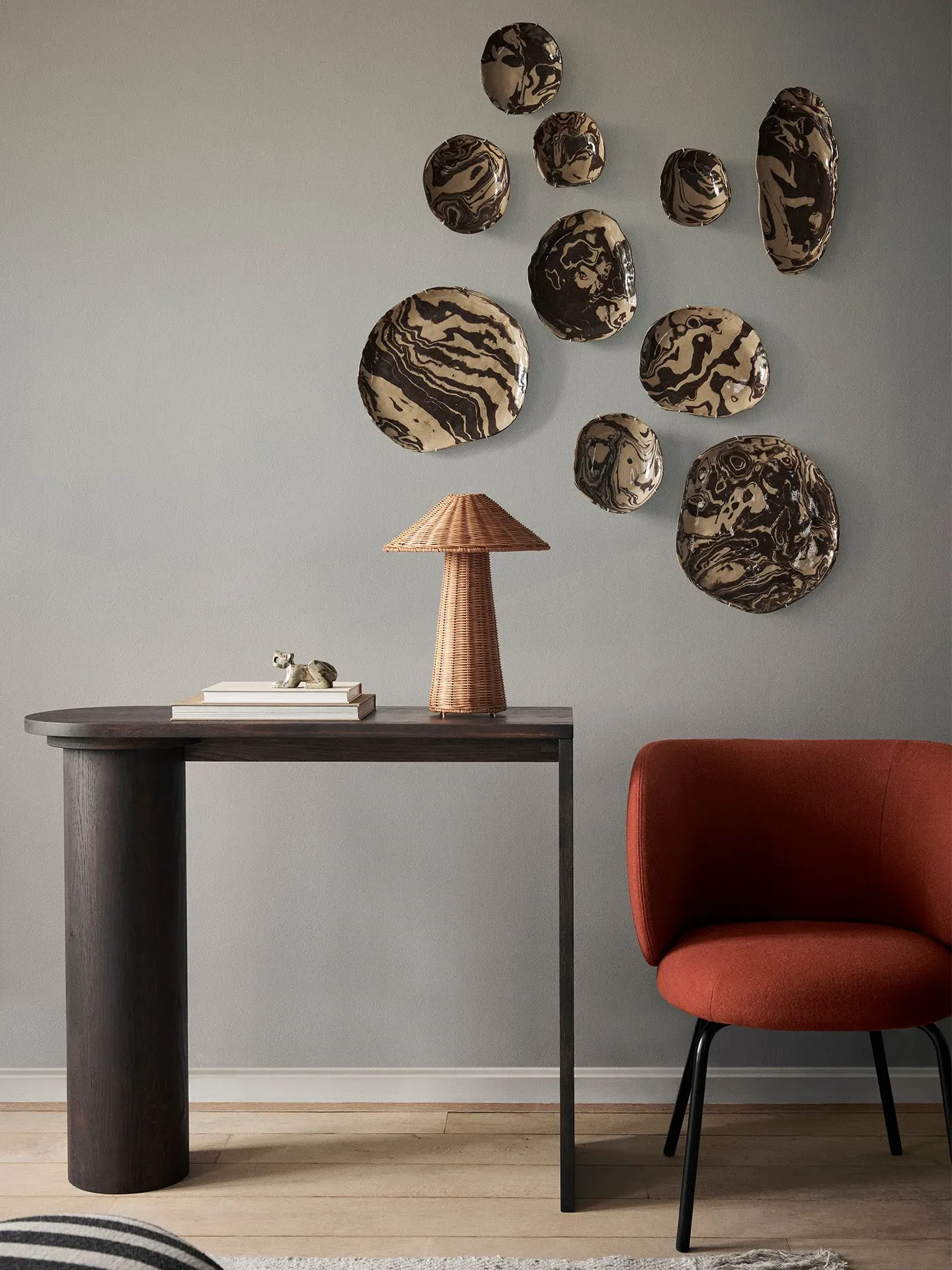 Pylo Console Table - Dark Stained Oak