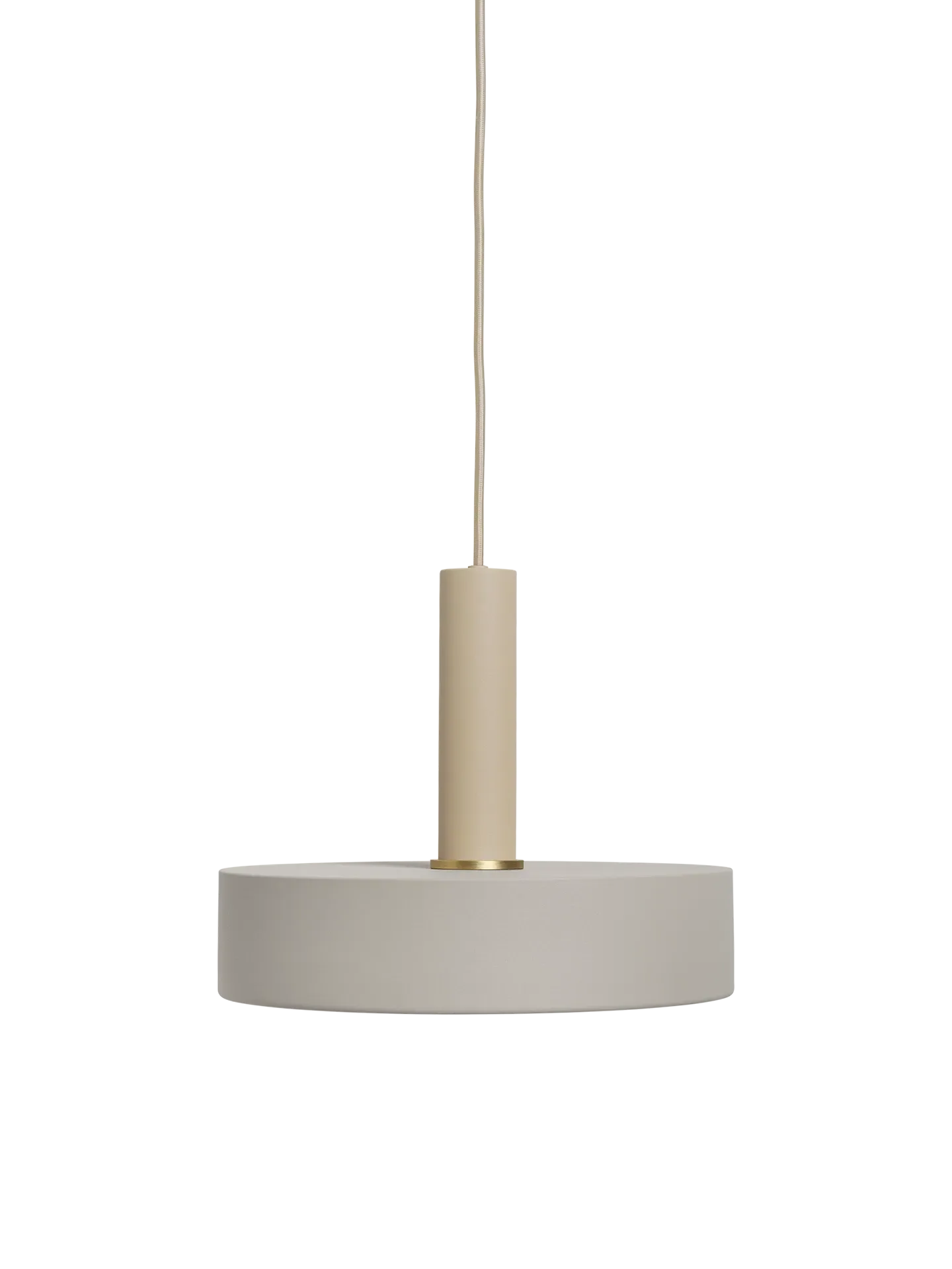 Record Drum Pendant Shade - Light Grey, Metal