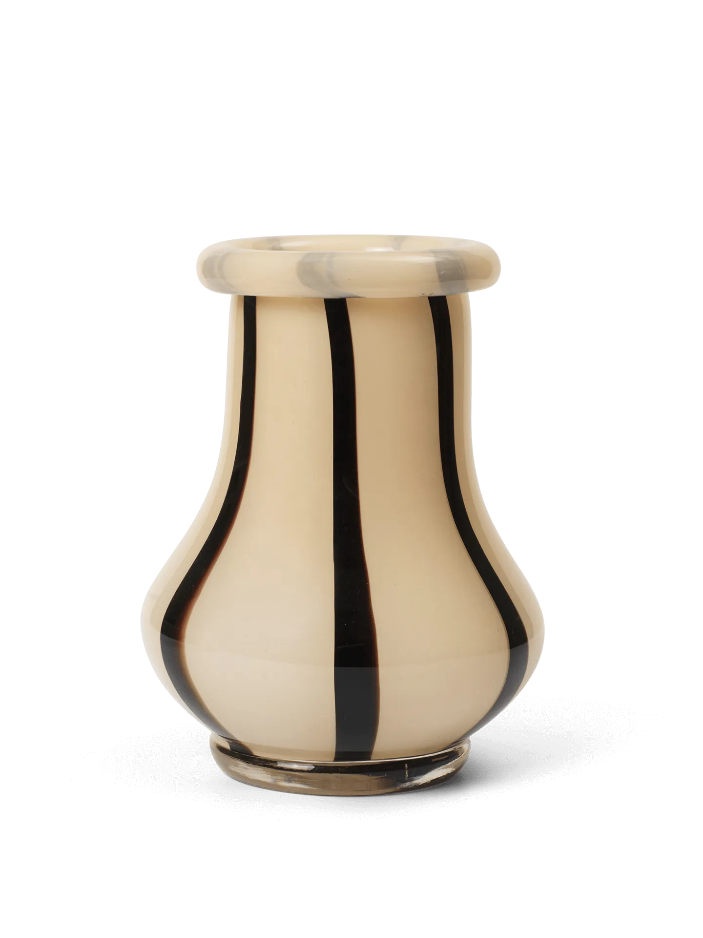 Riban Medium Vase - Cream, Glass