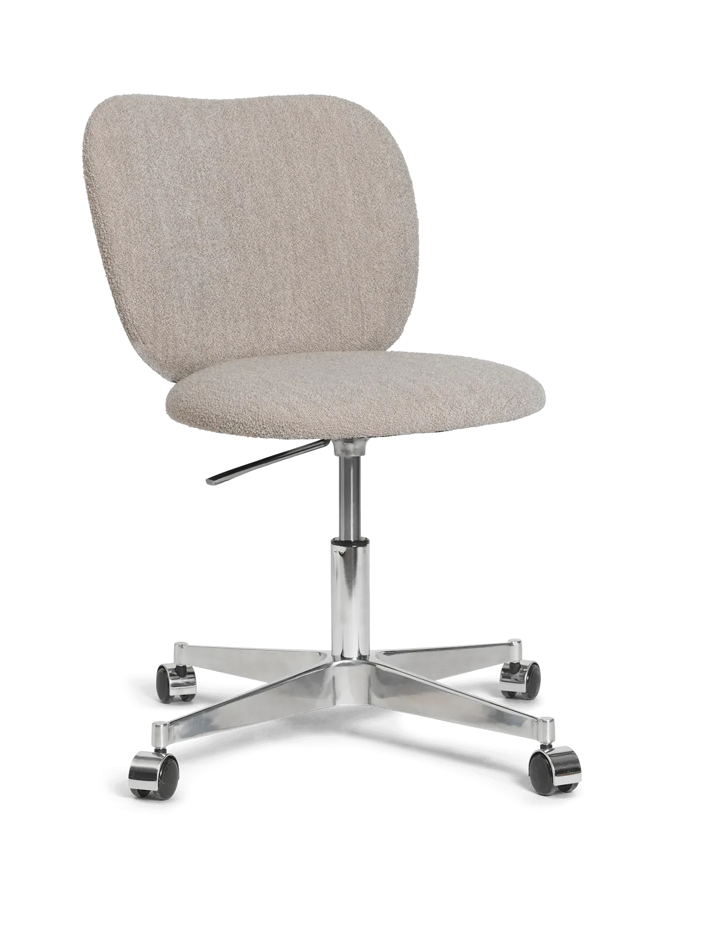 Rico Chair with Castors - Natural, Bouclé