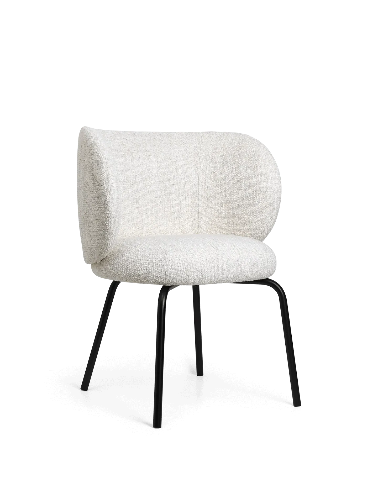 Rico Dining Chair - Off-White, Bouclé