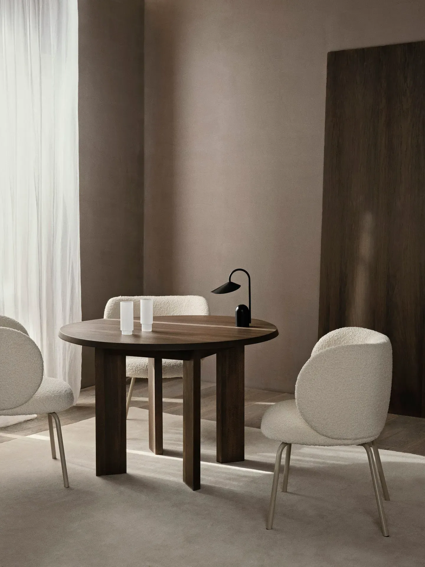 Rico Dining Chair - Off-White, Nordic Bouclé