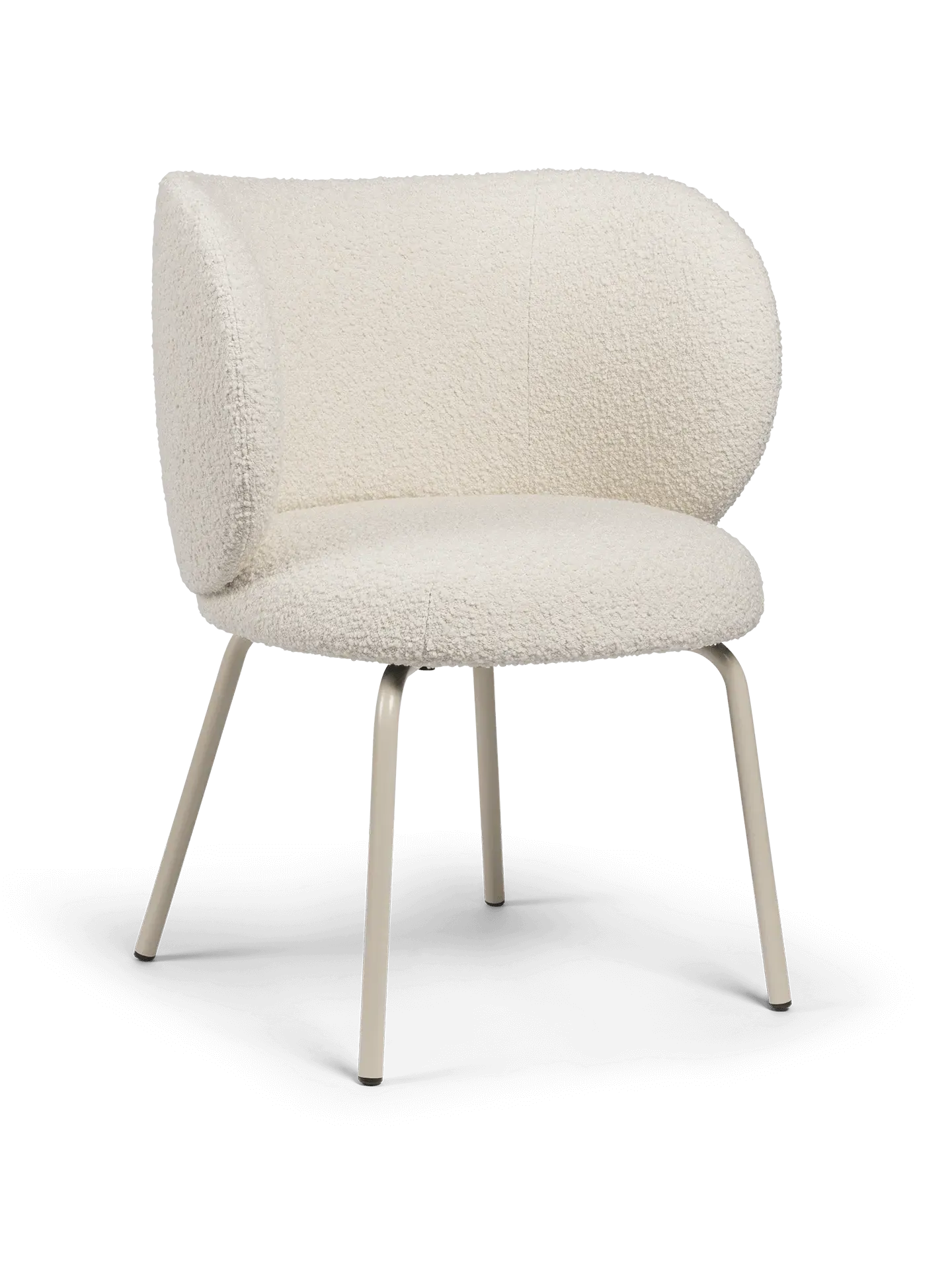 Rico Dining Chair - Off-White, Nordic Bouclé