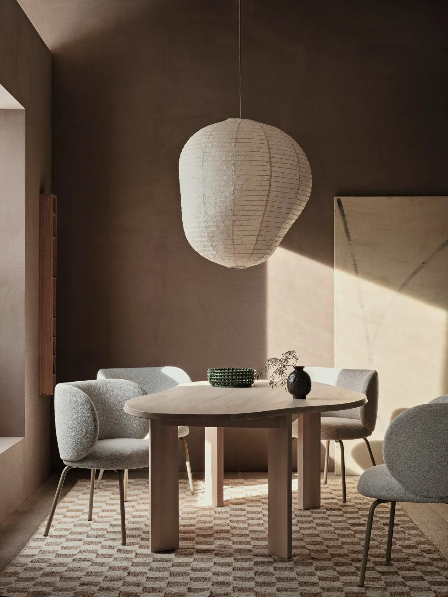 Rico Dining Chair - Off-White, Soft Bouclé