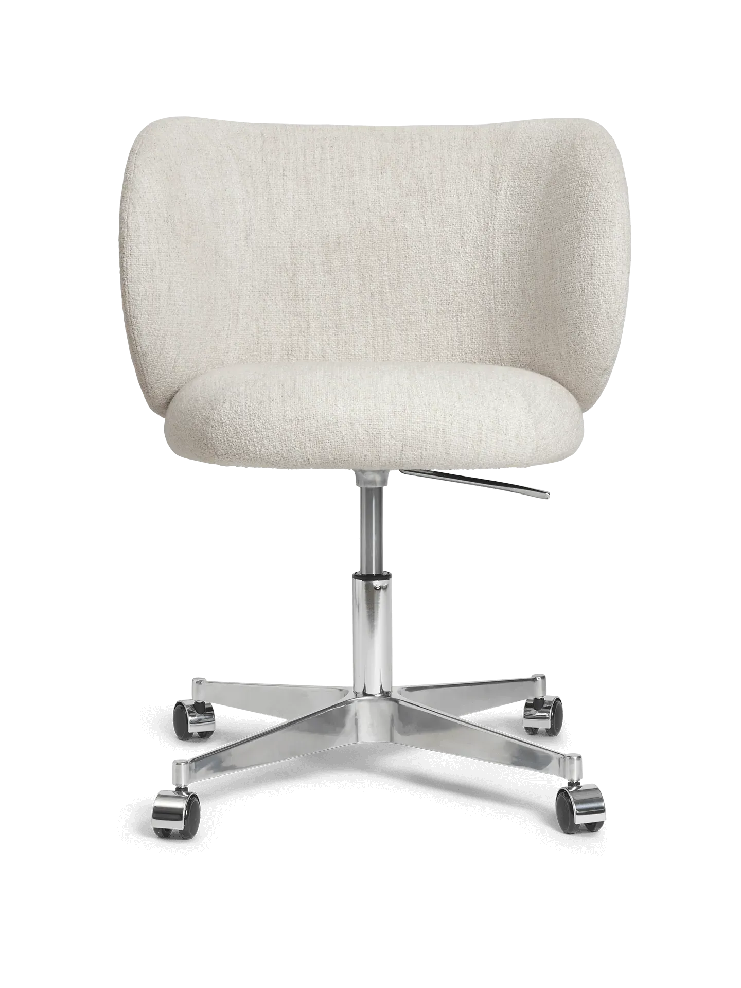 Rico Dining Chair with Castors - Off-White, Bouclé image