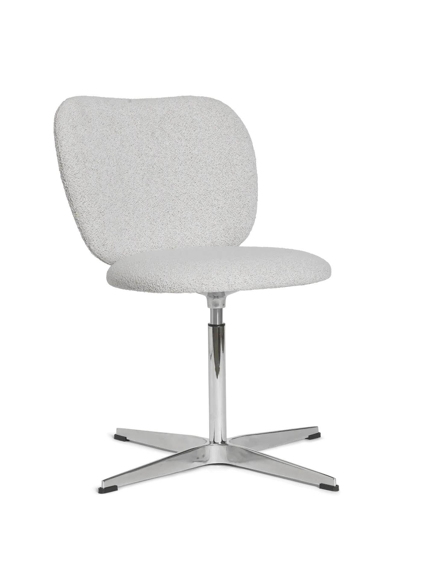 Rico Swivel Chair - Off-White, Bouclé