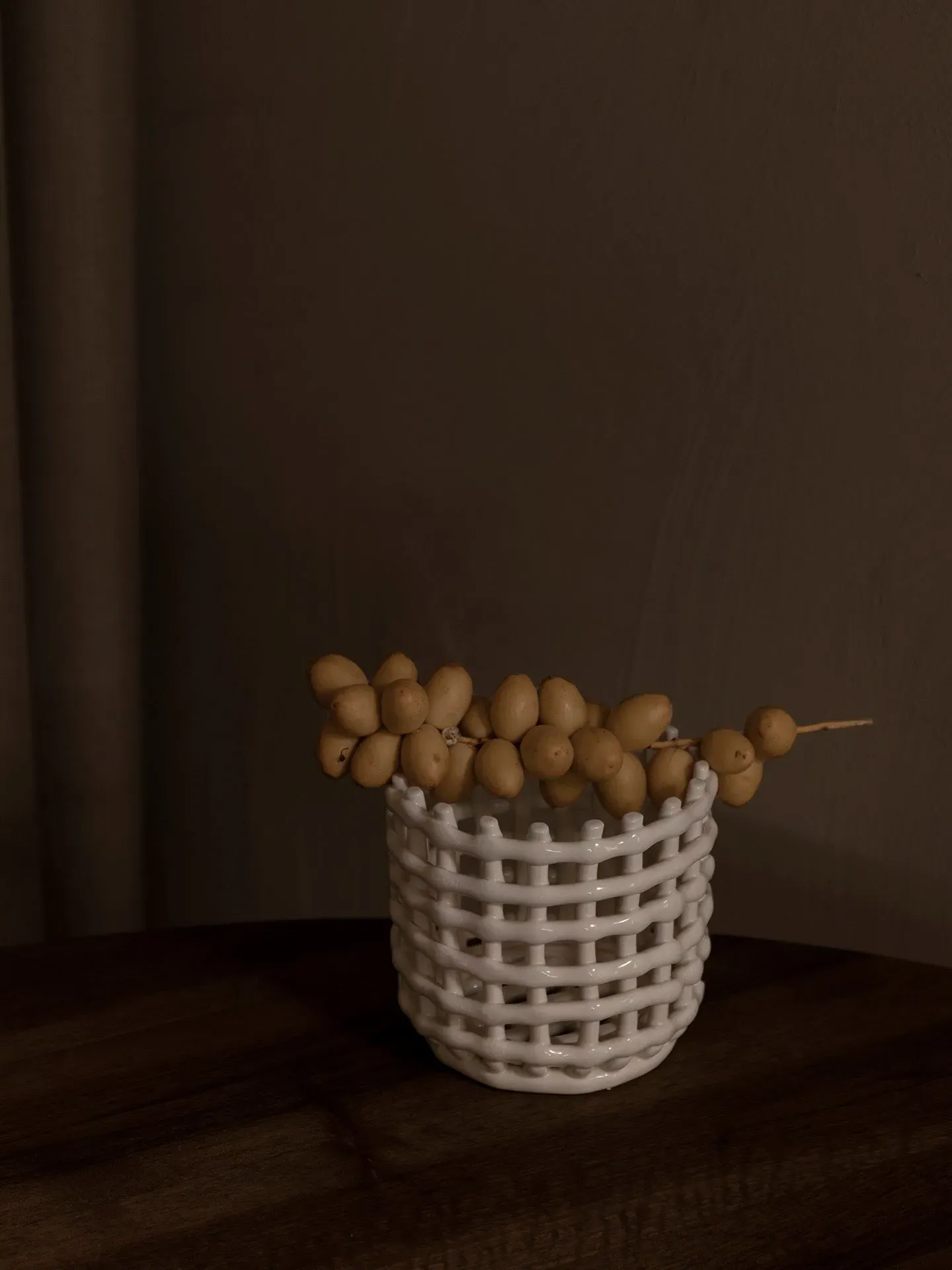 Small Ceramic Basket - Off-White