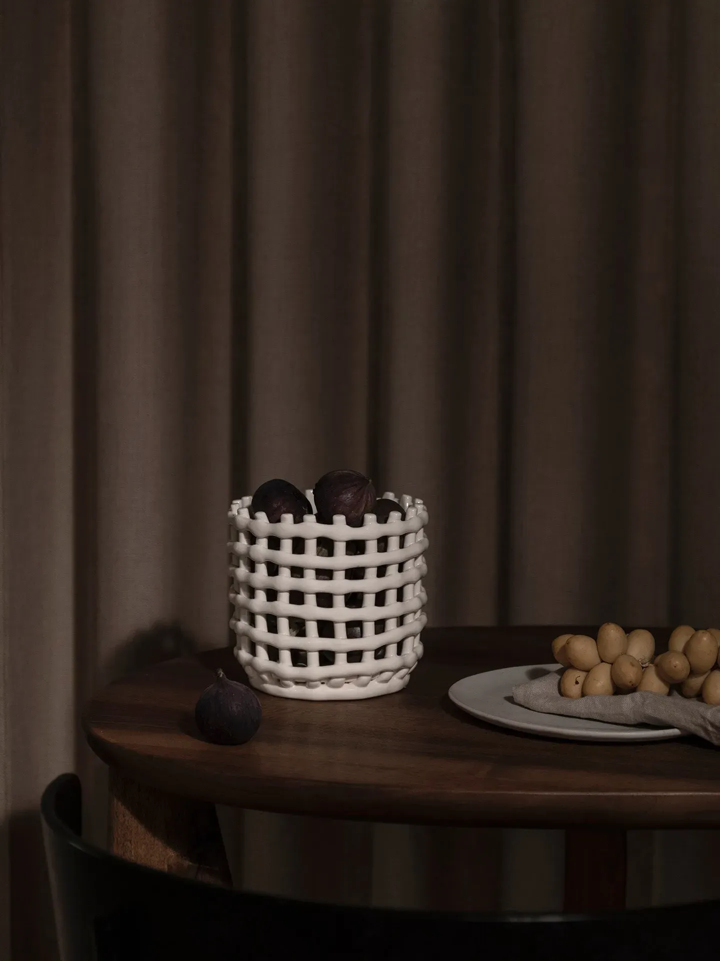 Small Ceramic Basket - Off-White