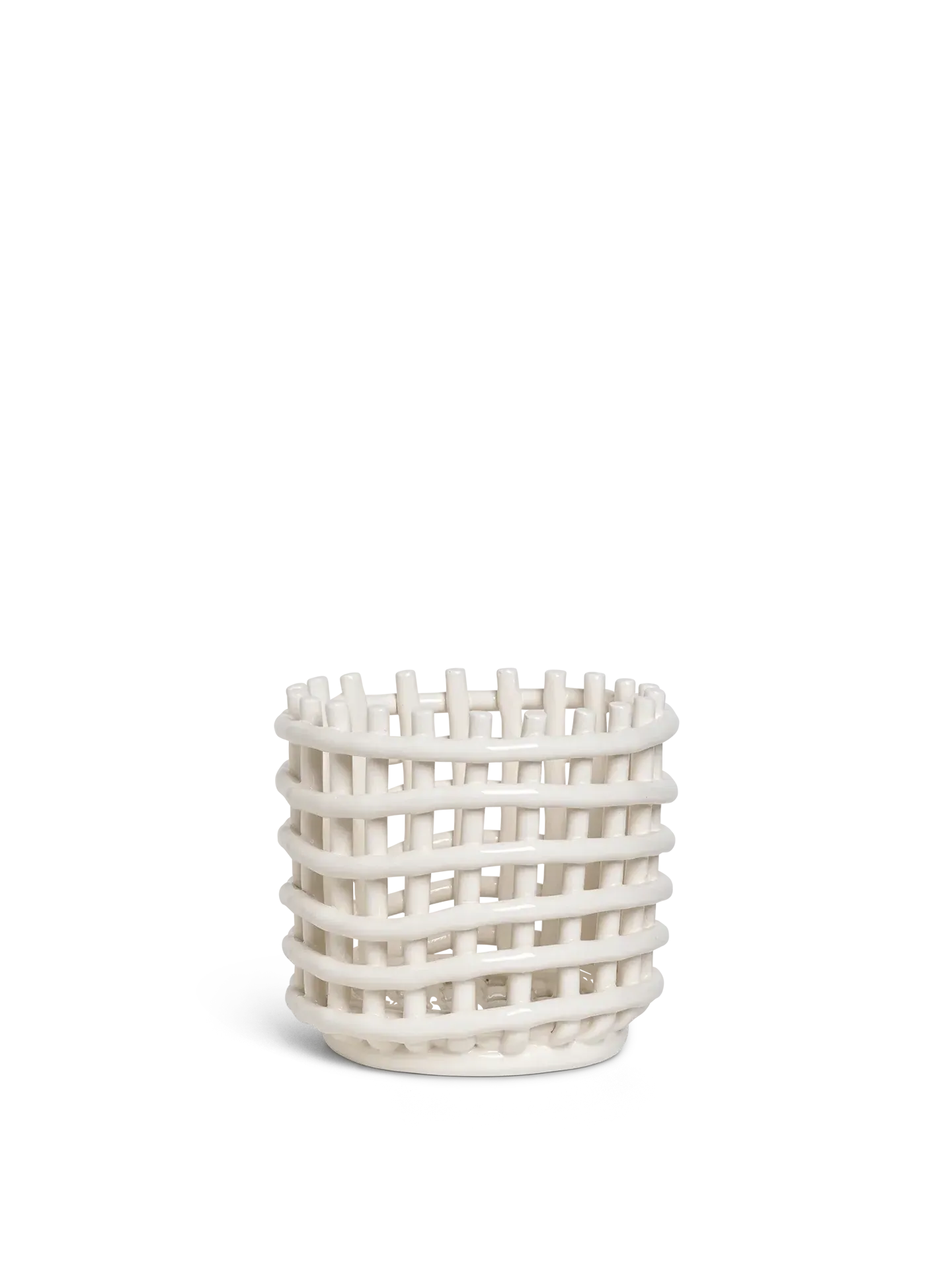 Small Ceramic Basket - Off-White