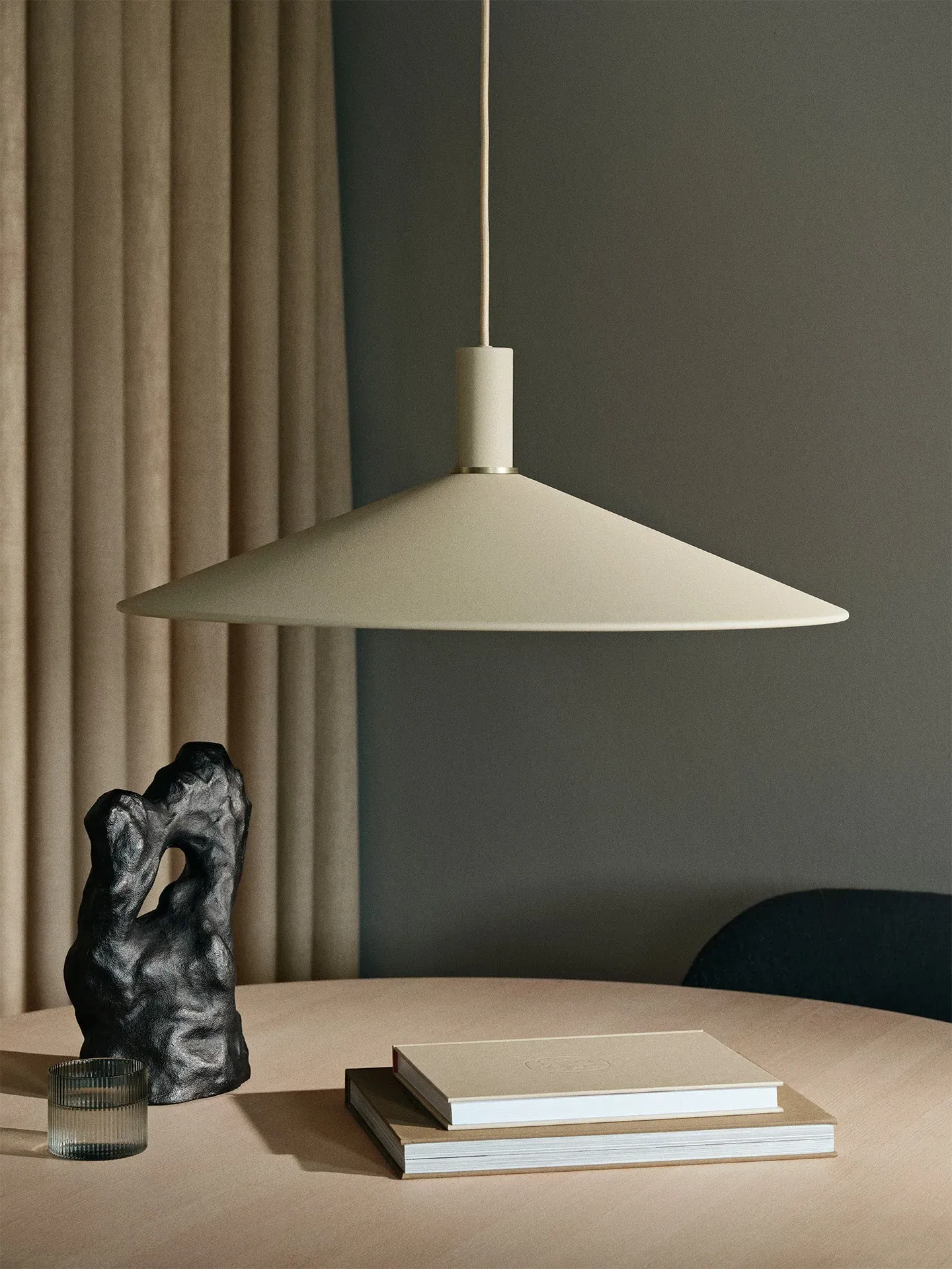 Angle Shade Pendant Lampshade - Cashmere, Powder Coated Metal alternate view