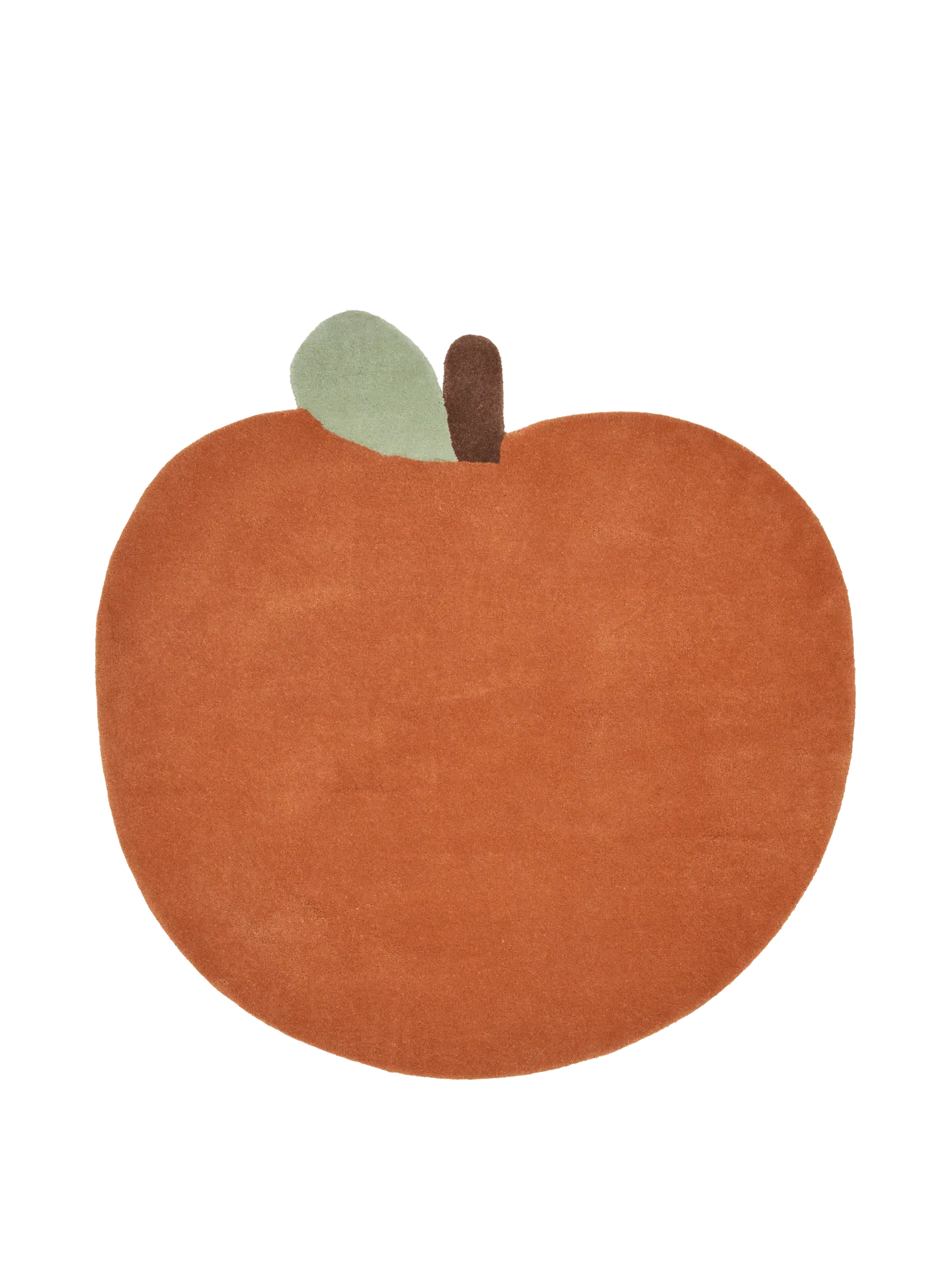 Apple Tufted Rug - Brown Clay, Wool product