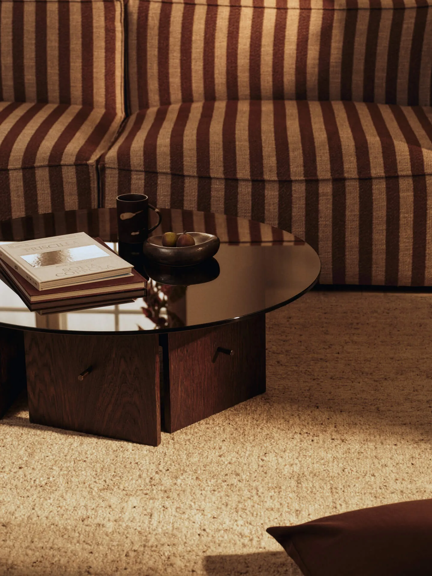 Aukko Coffee Table - Tinted Glass, Oak alternate view