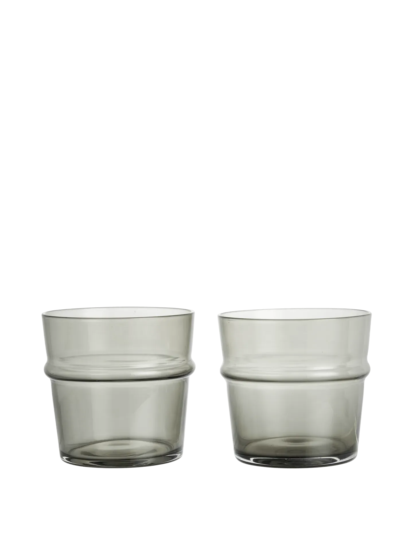 Boya Set of 2 Low Glasses - Smoked Grey product