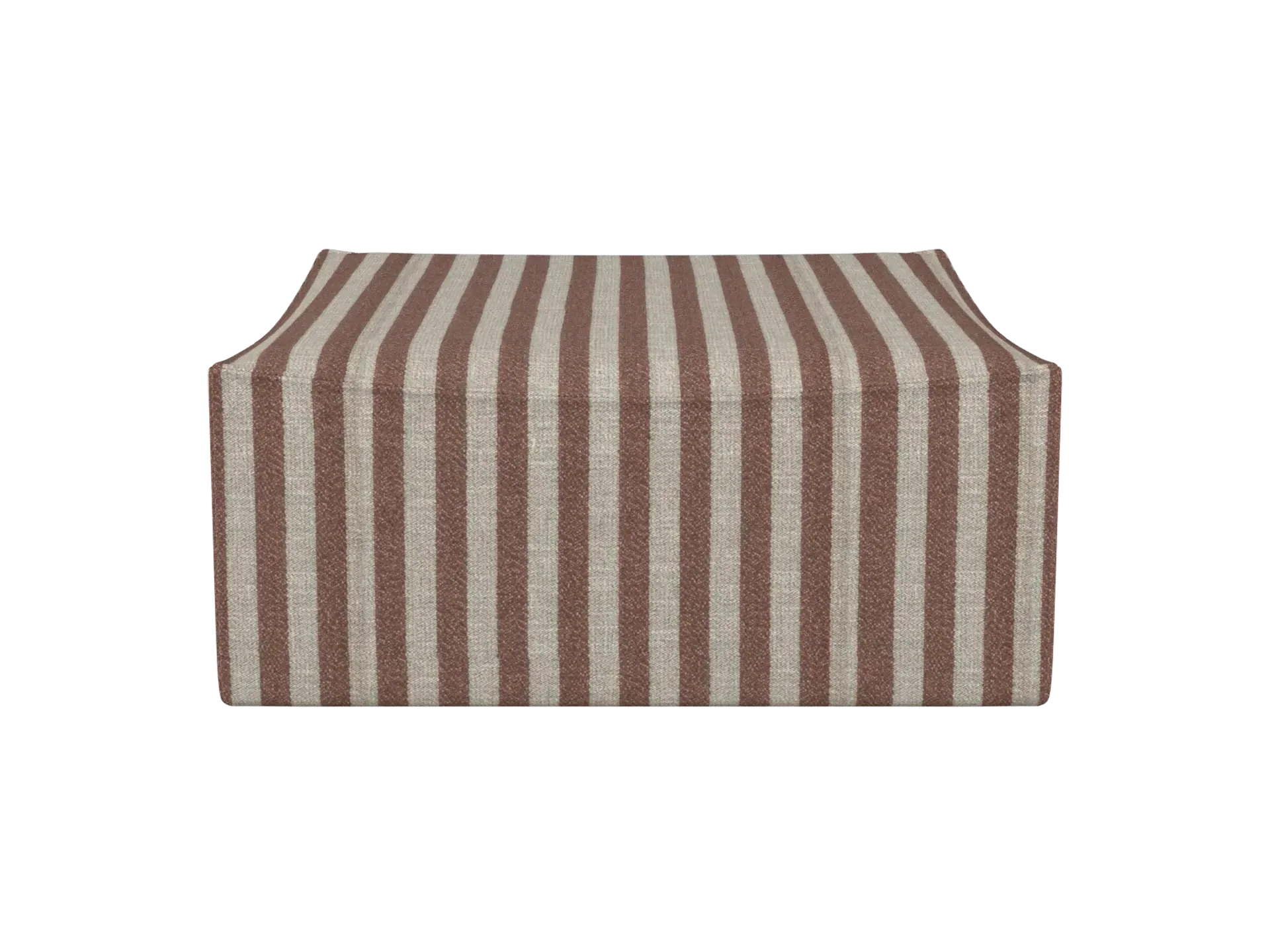 Catena Louisiana Square Pouf - Sand/Chocolate product
