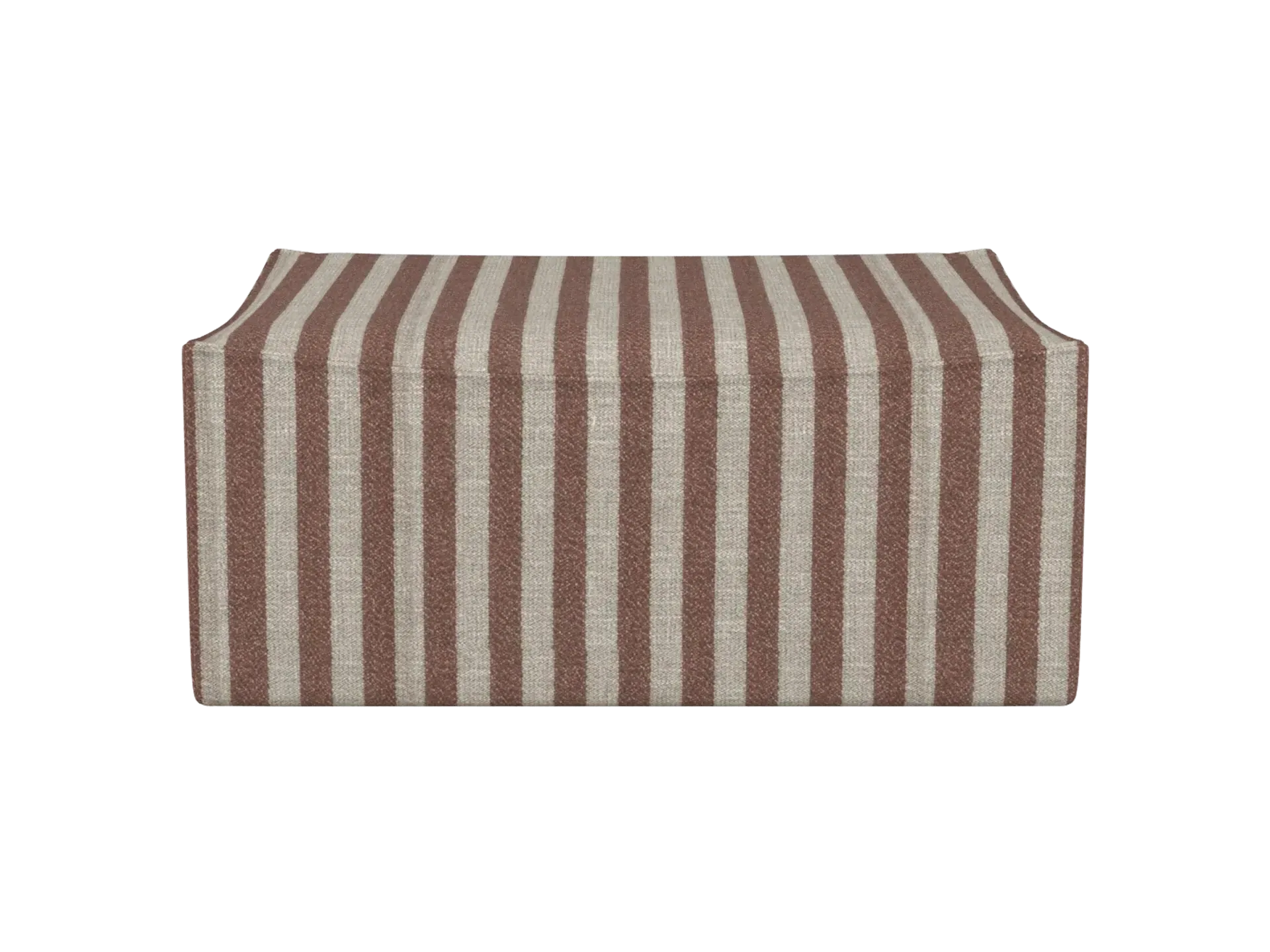 Catena Rectangular Pouf - Sand/Chocolate, Louisiana product