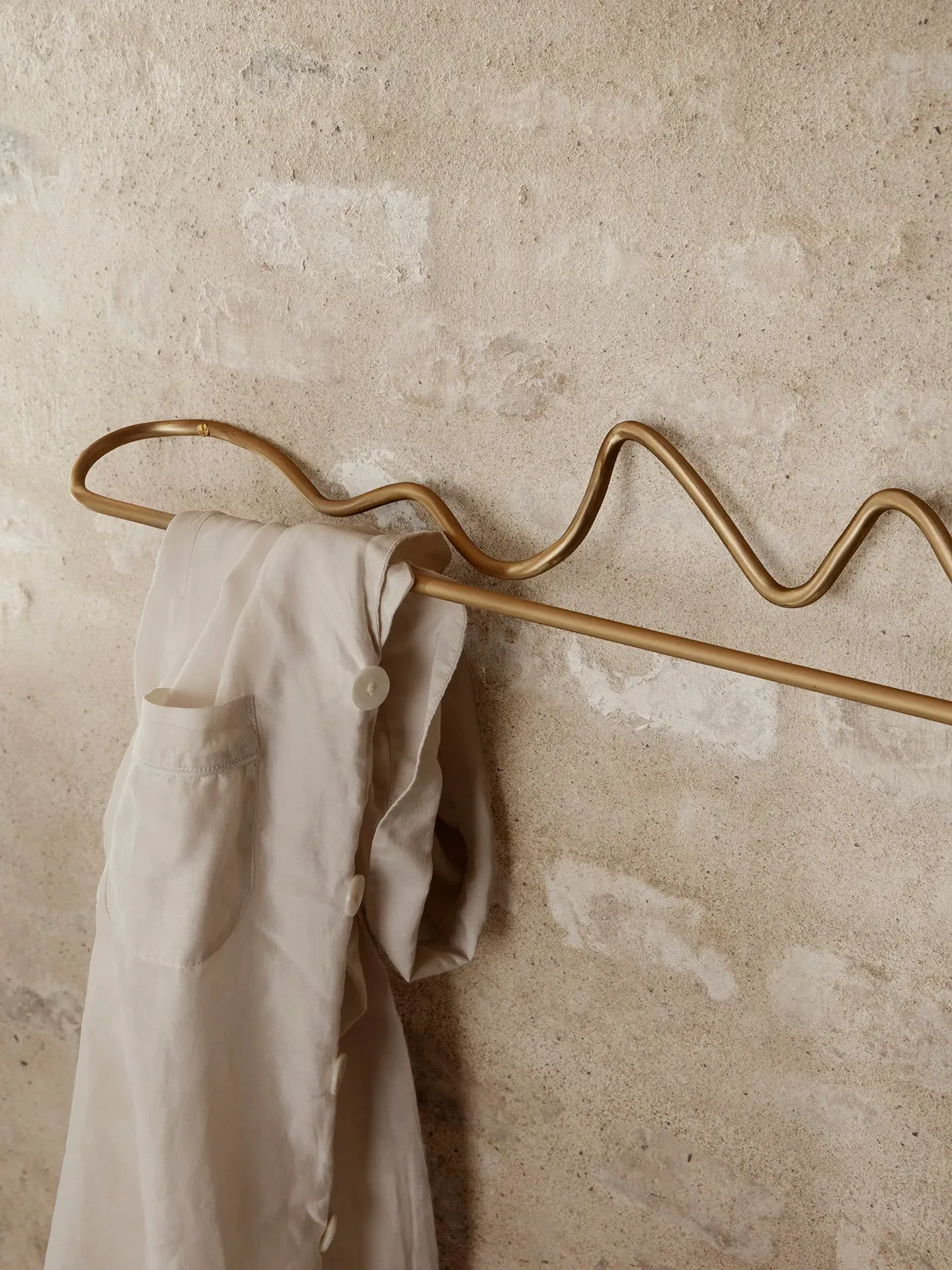 Curvature Towel Hanger - Brass alternate view