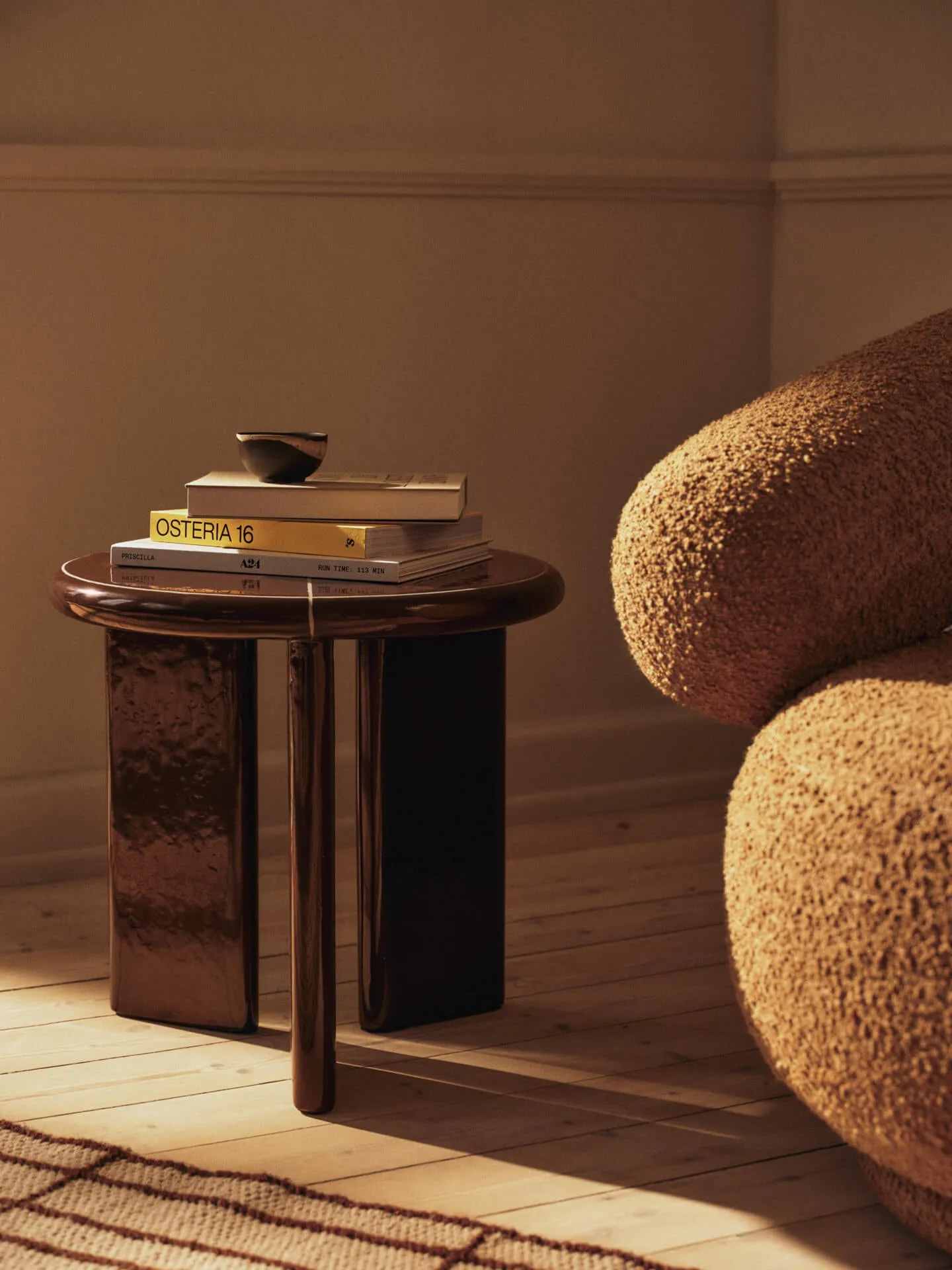 Deya Side Table - Chestnut Brown, Fibre Concrete alternate view
