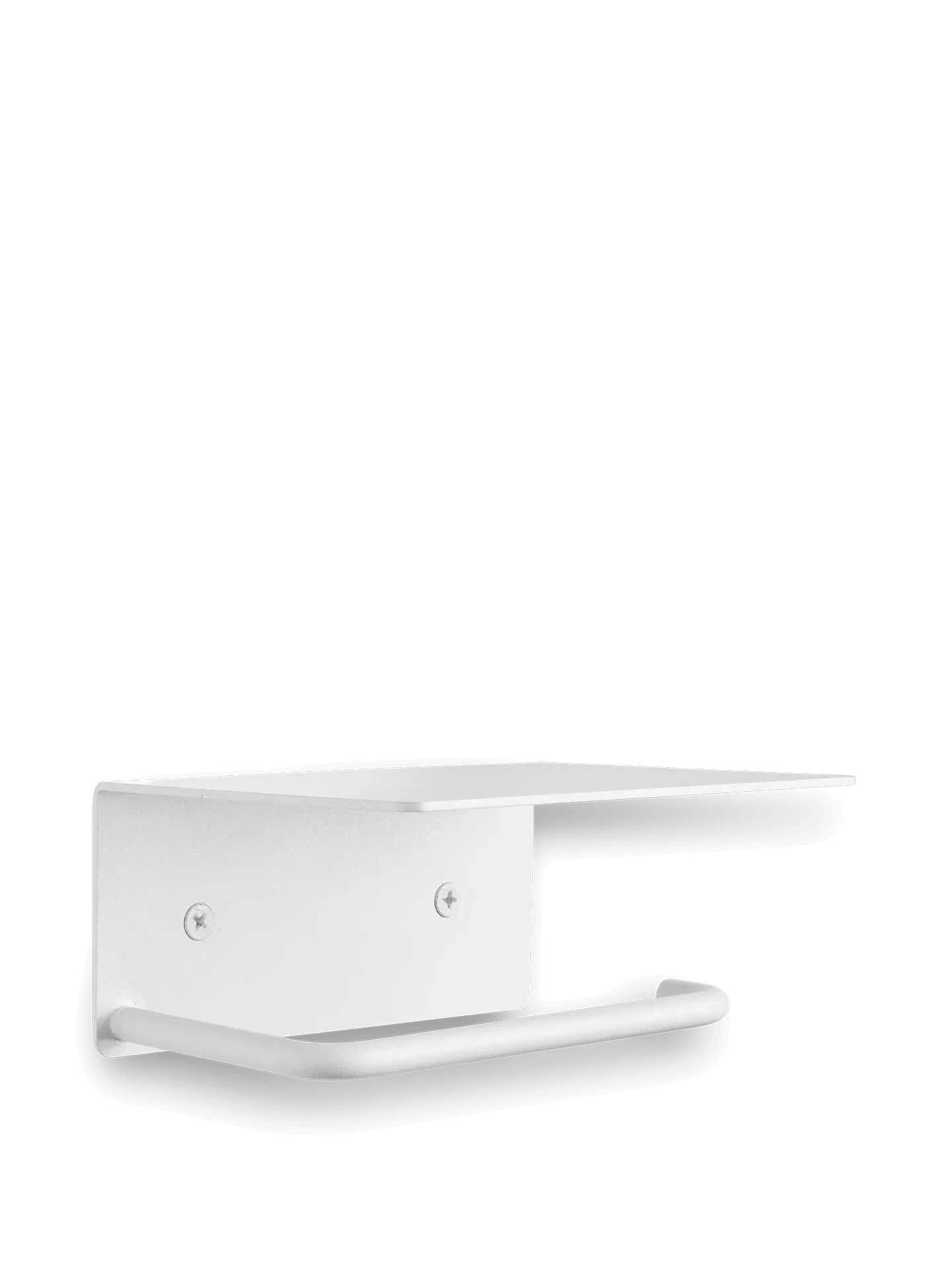 Dora Toilet Paper Holder with Shelf - White alternate view