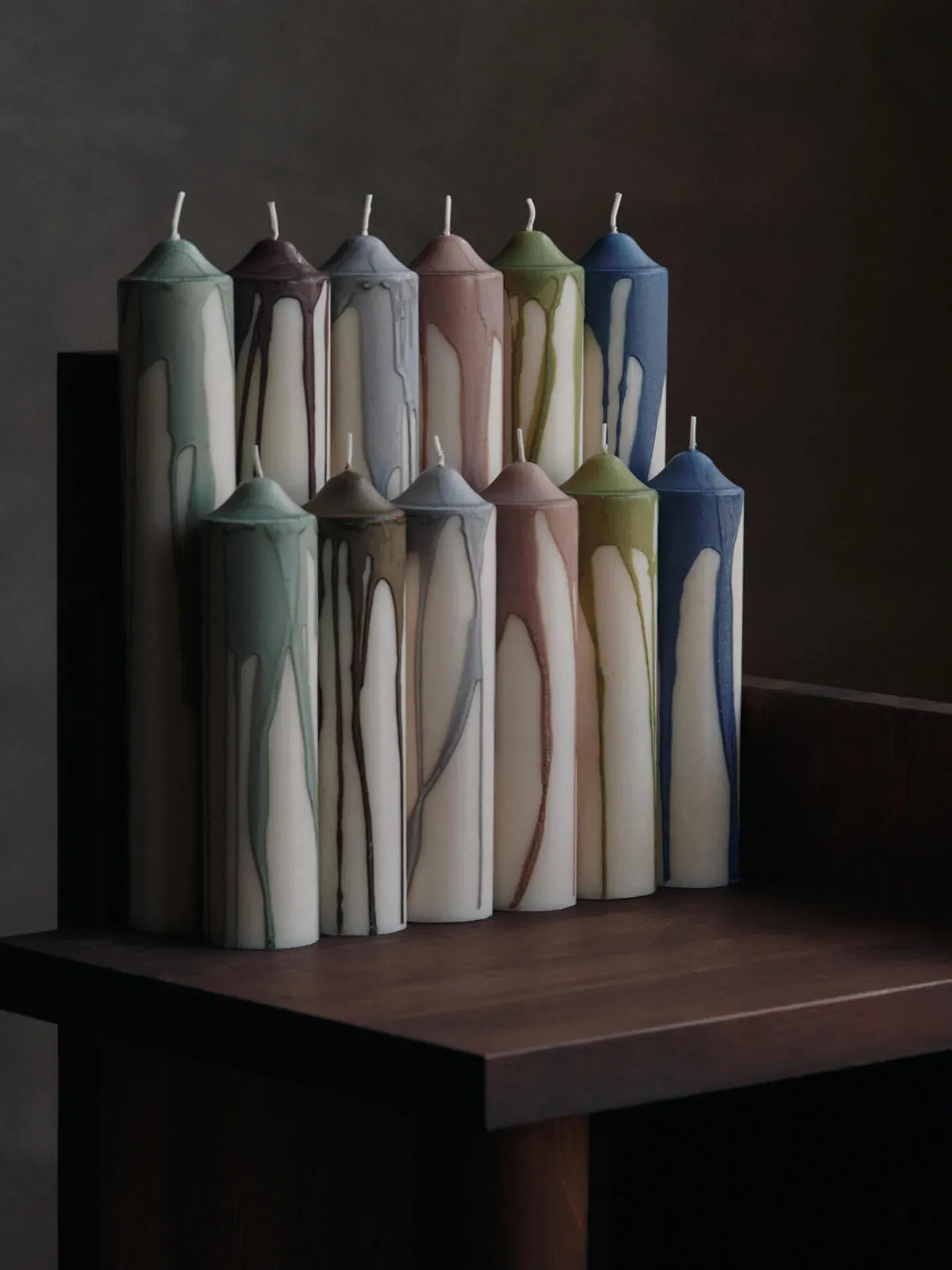 Dryp Small Pillar Candle - Beige, Stearin alternate view