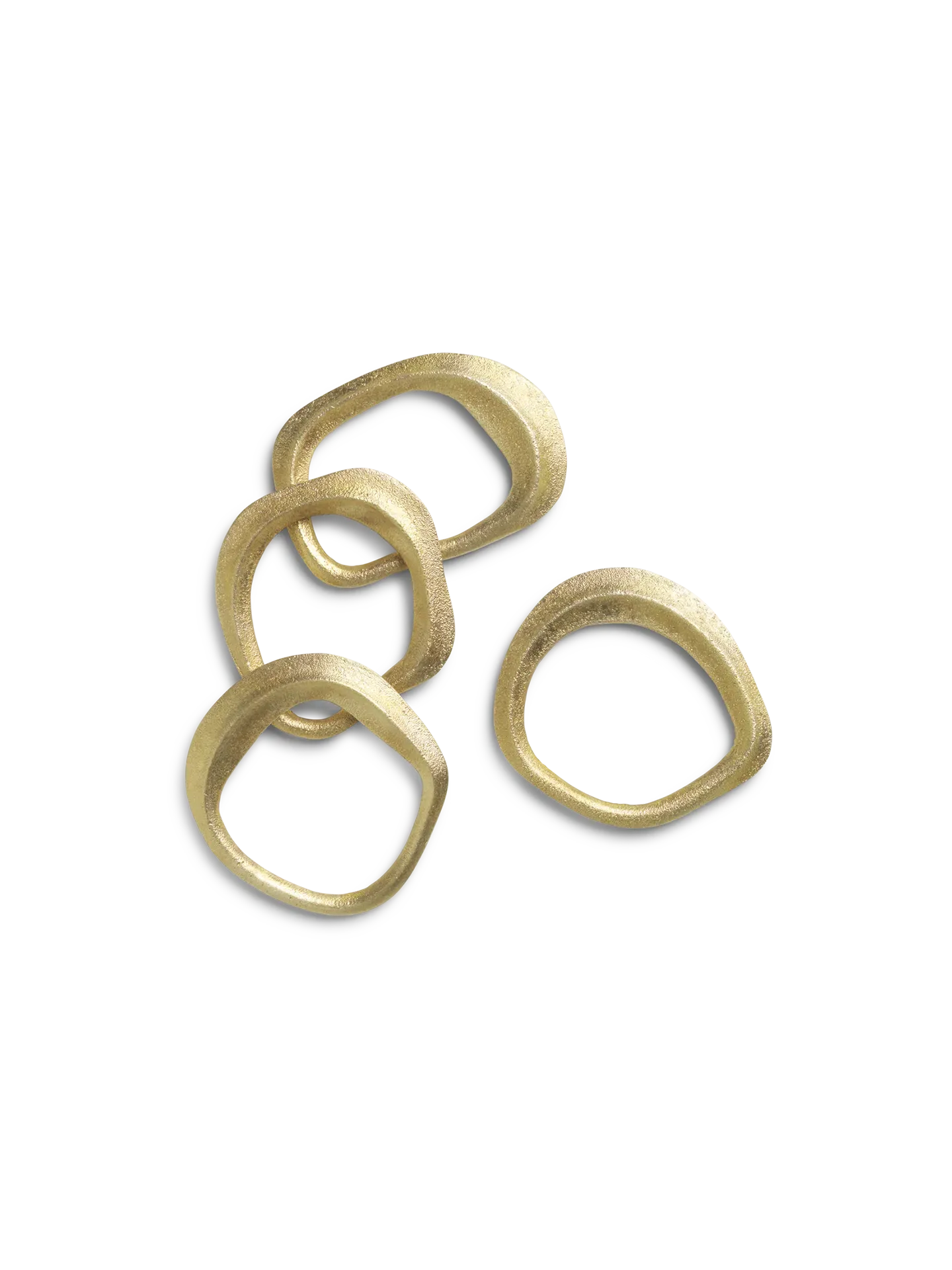Flow Napkin Rings Set of 4 - Brass product