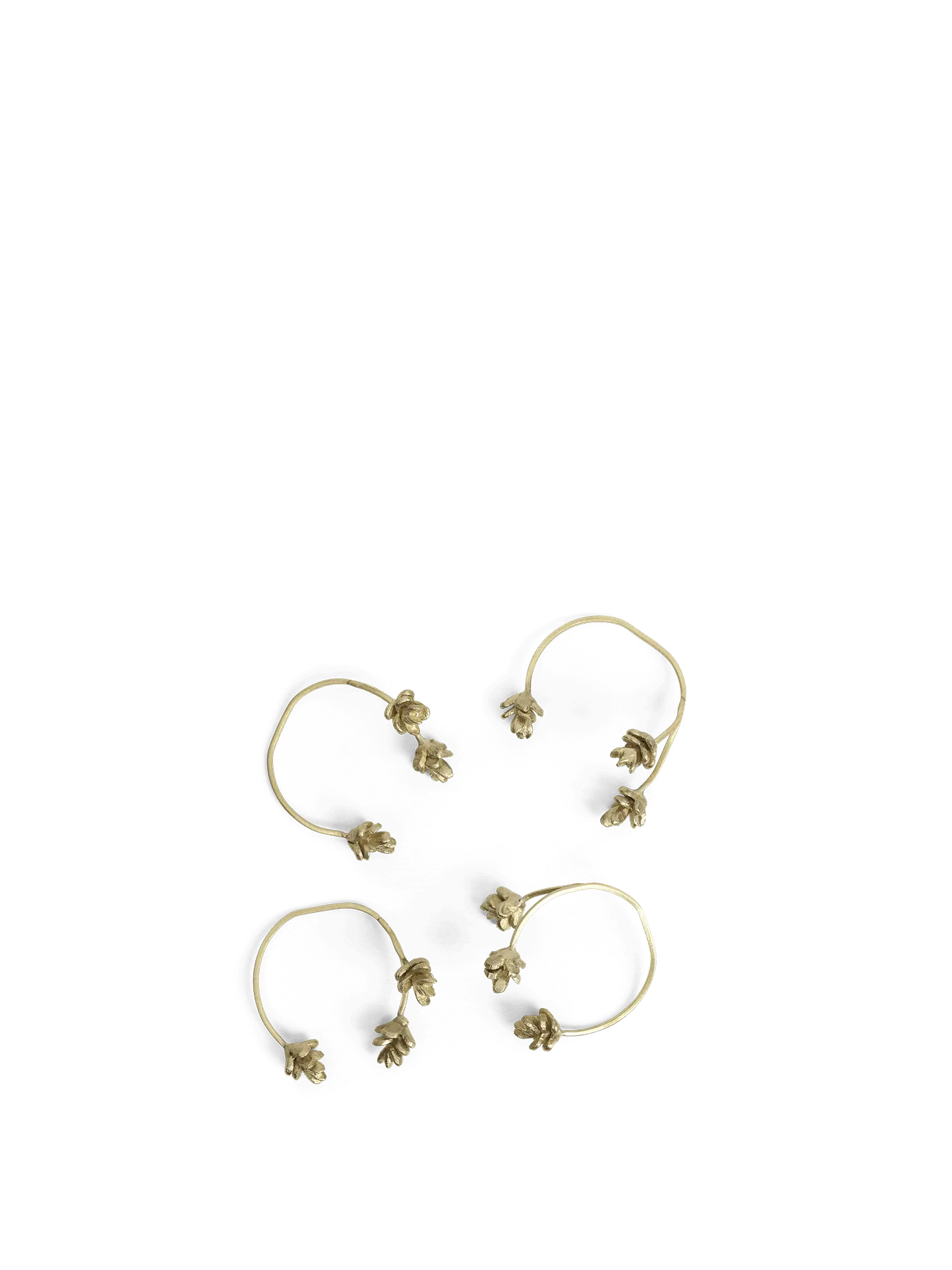 Forest Napkin Rings Set of 4 - Brass product