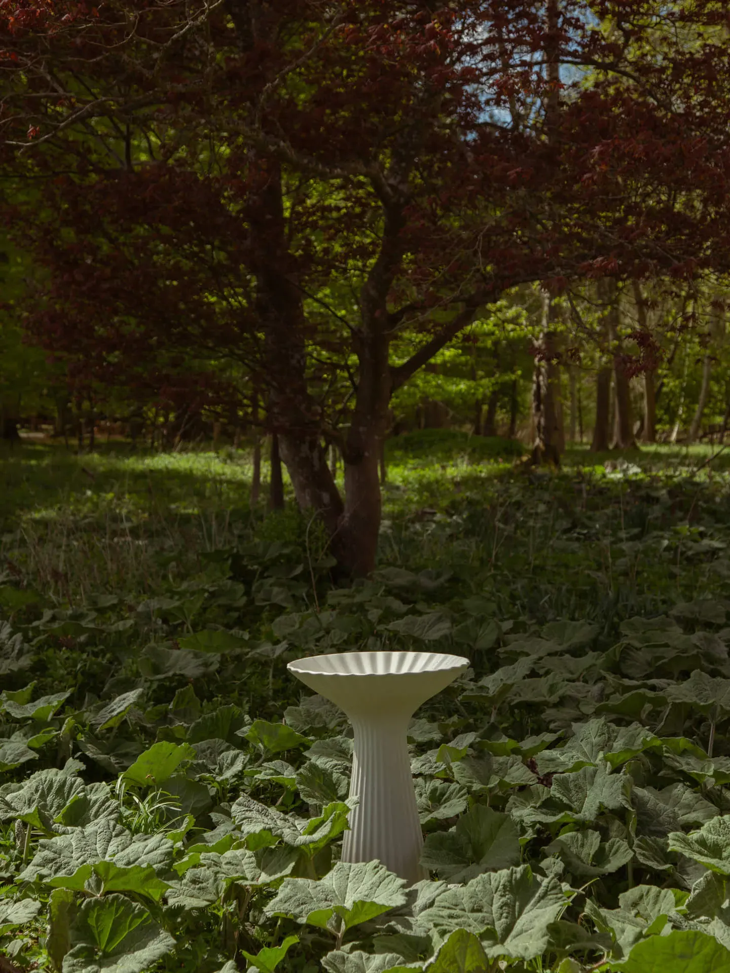 Fountain Pedestal Bowl - Ivory alternate view
